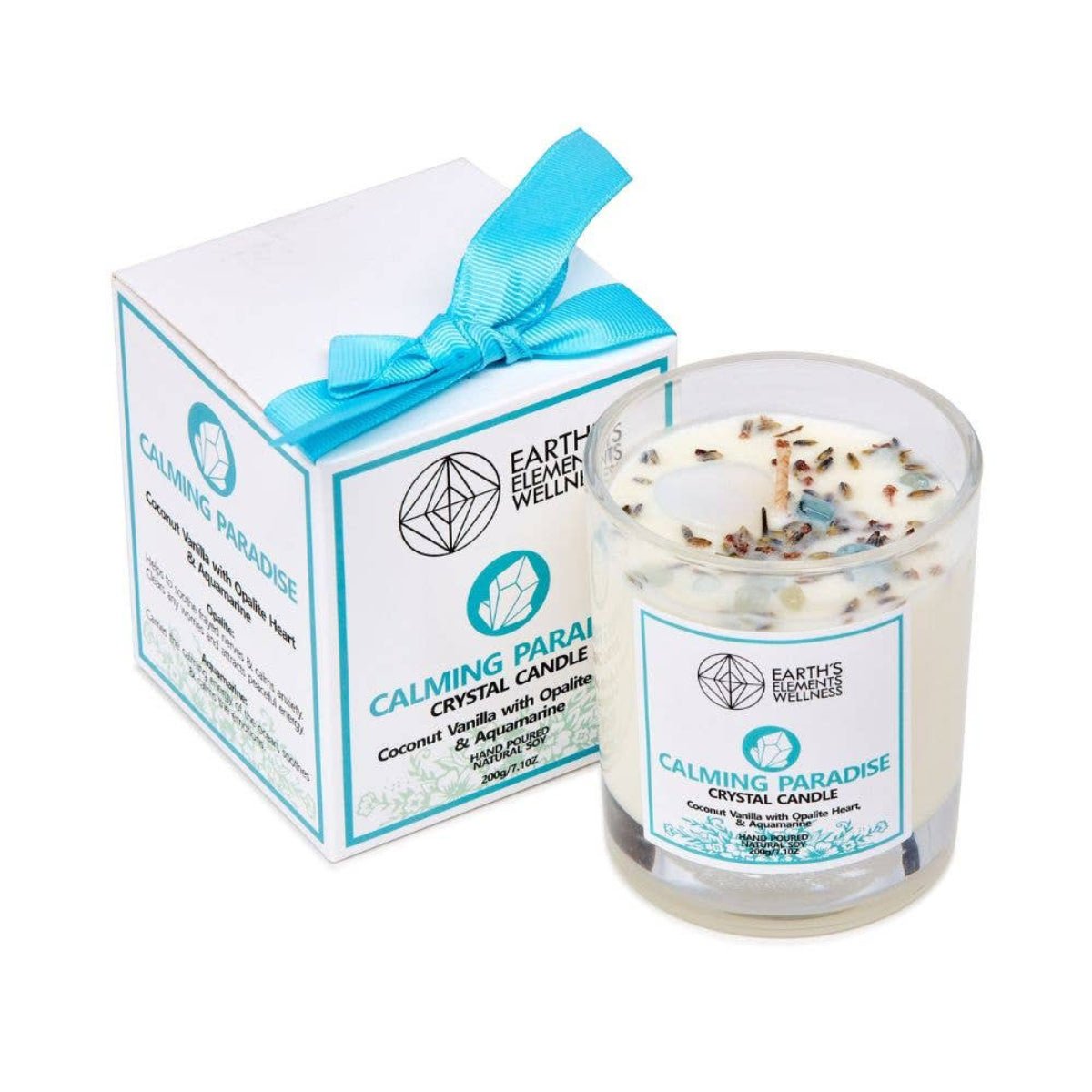 Crystal Candle, Calming Paradise - Twirls + Twigs