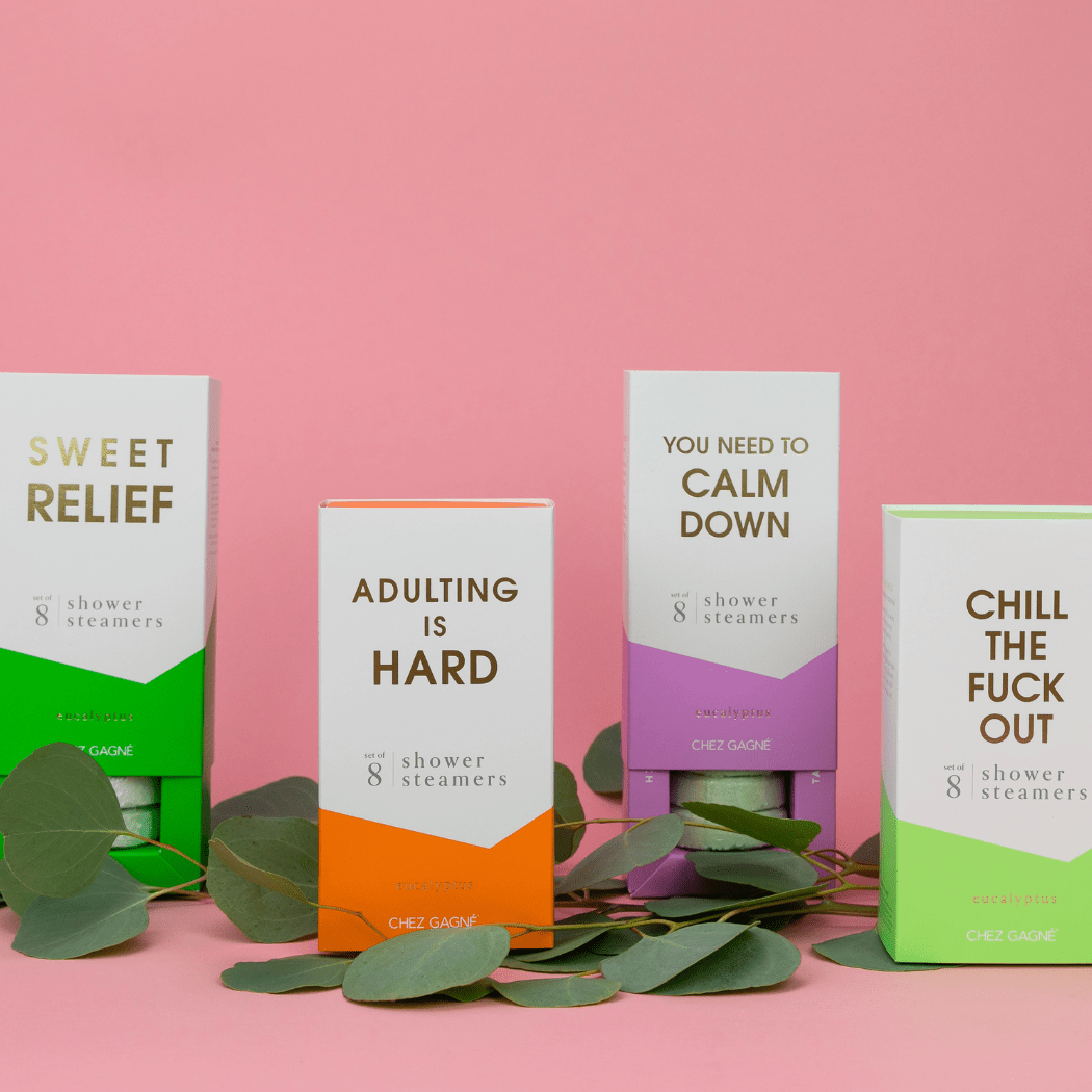 Adulting is Hard - Aromatherapy Shower Steamers - Eucalyptus - Set of 8 - Twirls + Twigs