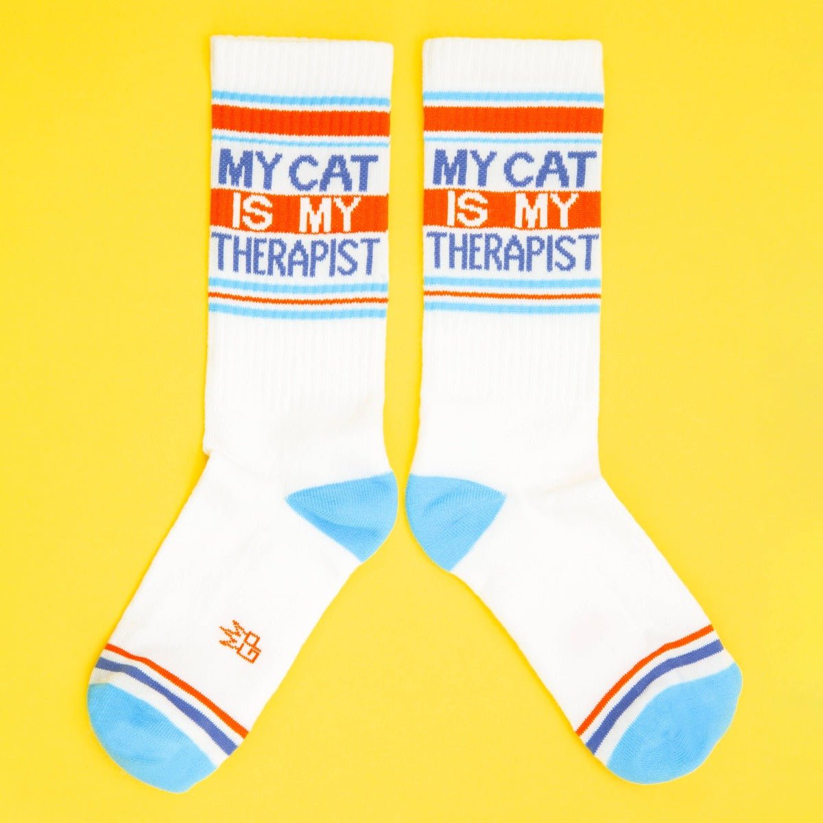 My Cat Is My Therapist Gym Crew Socks - Twirls + Twigs