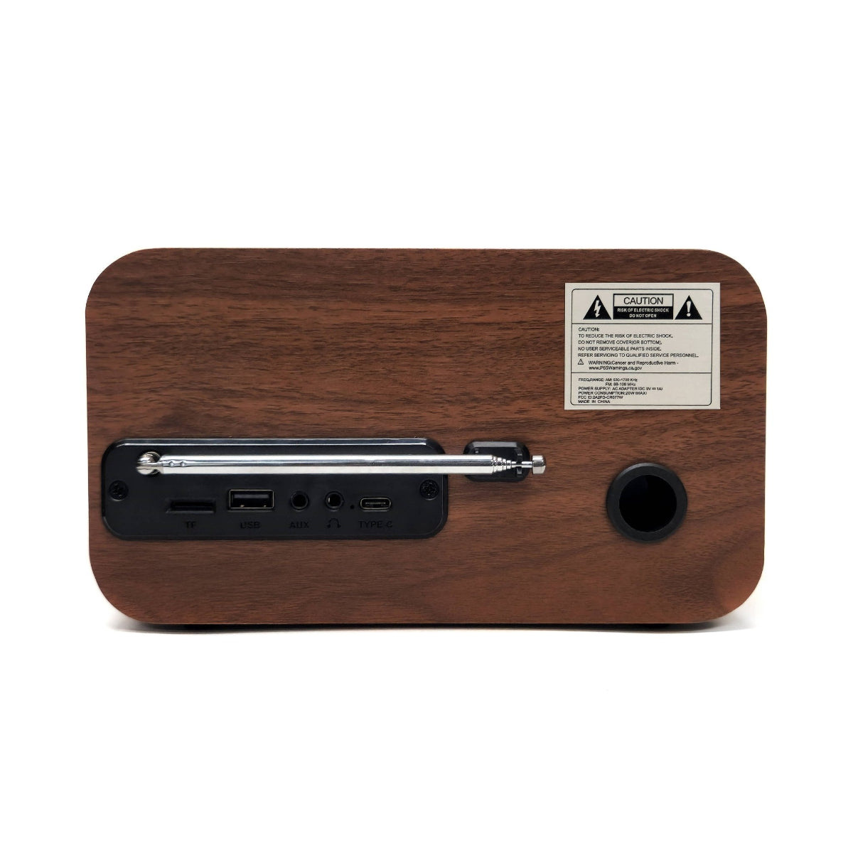 Hark Bluetooth Radio Speaker w/ Wireless 10w charger: Brown - Twirls + Twigs