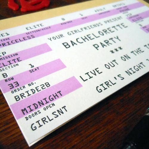 Bachlorette Rock Ticket: No. 7 coin 6.25" x 3.25" - Twirls + Twigs