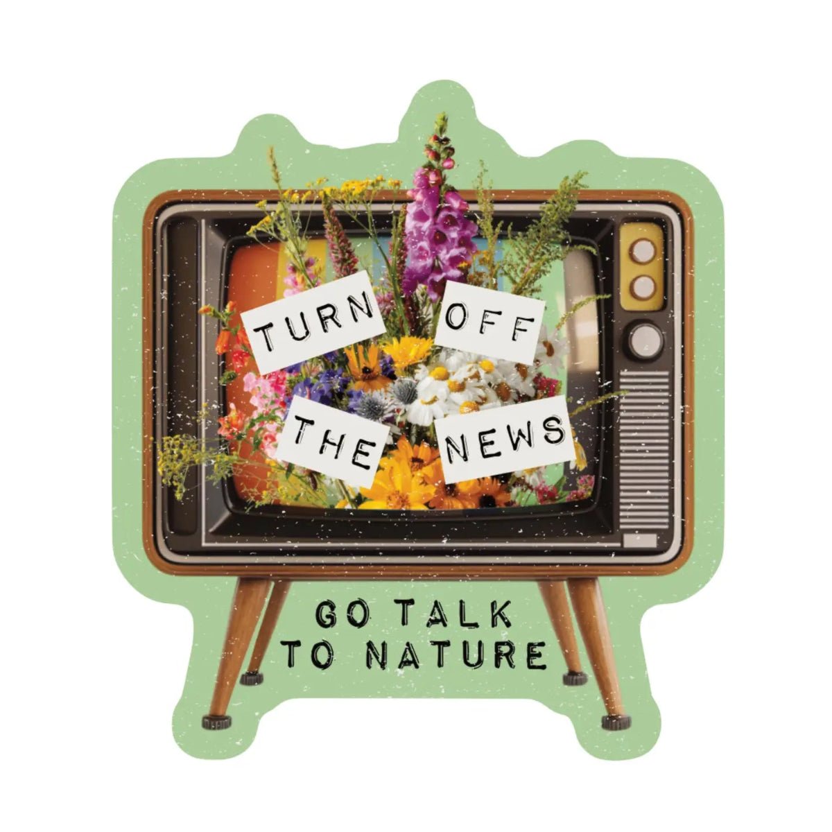 Go Talk To Nature Media High Quality Vinyl Sticker - Twirls + Twigs