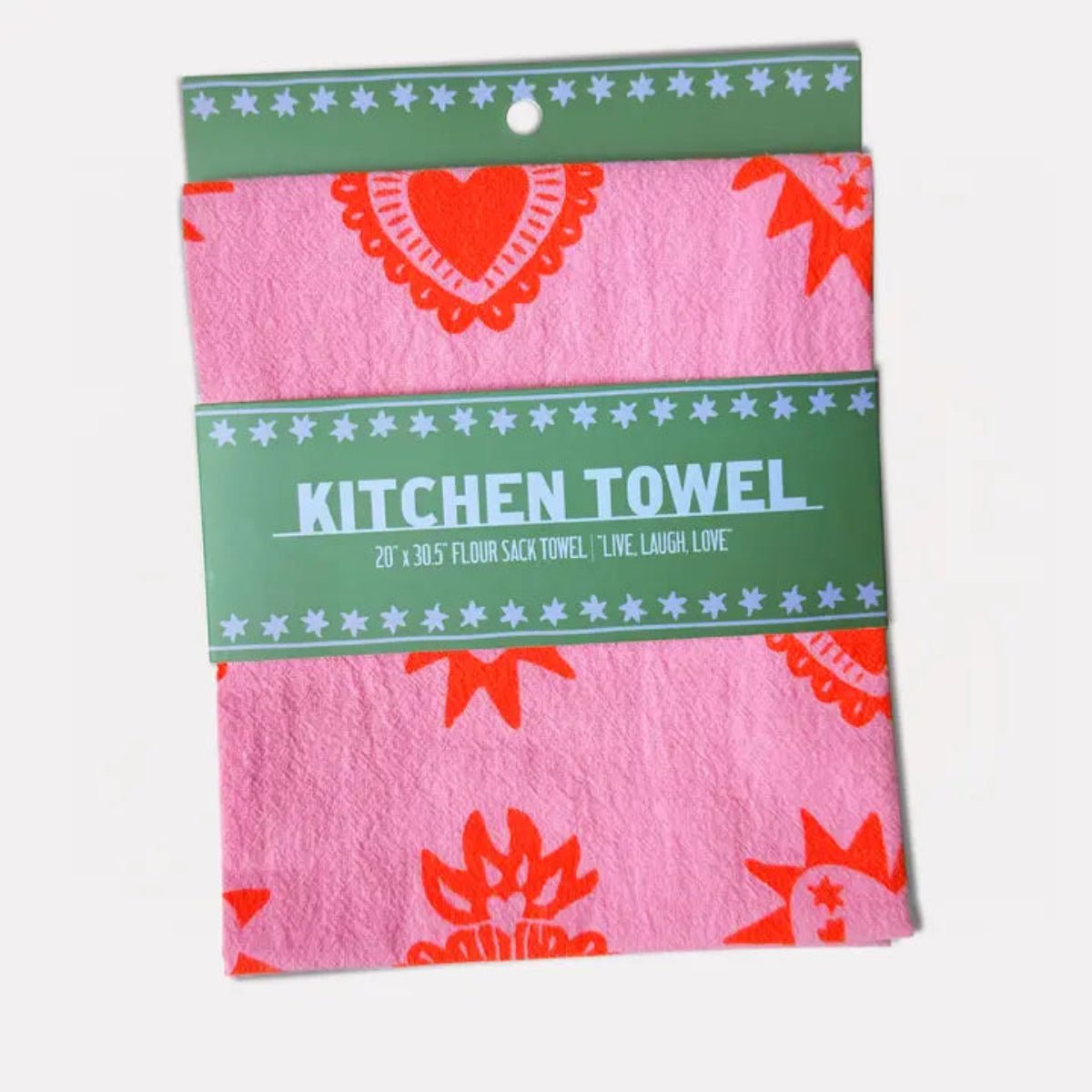 Flour Sack Kitchen Towel - Live, Laugh, Love - Twirls + Twigs