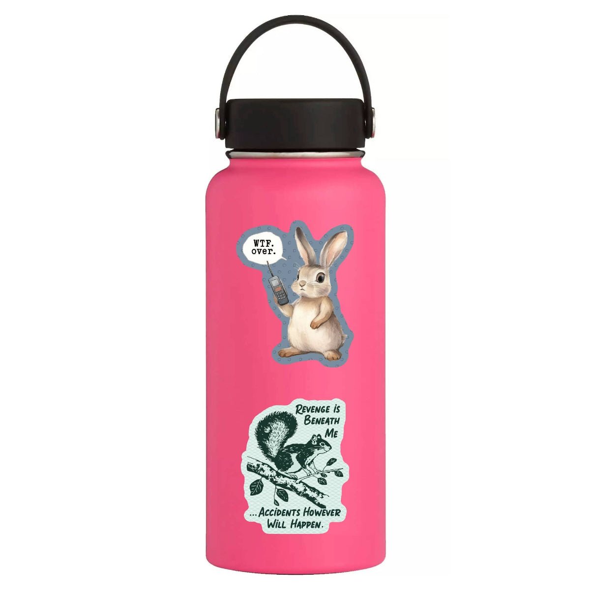 Funny Bunny Rabbit Swear WTF High Quality Vinyl Sticker - Twirls + Twigs