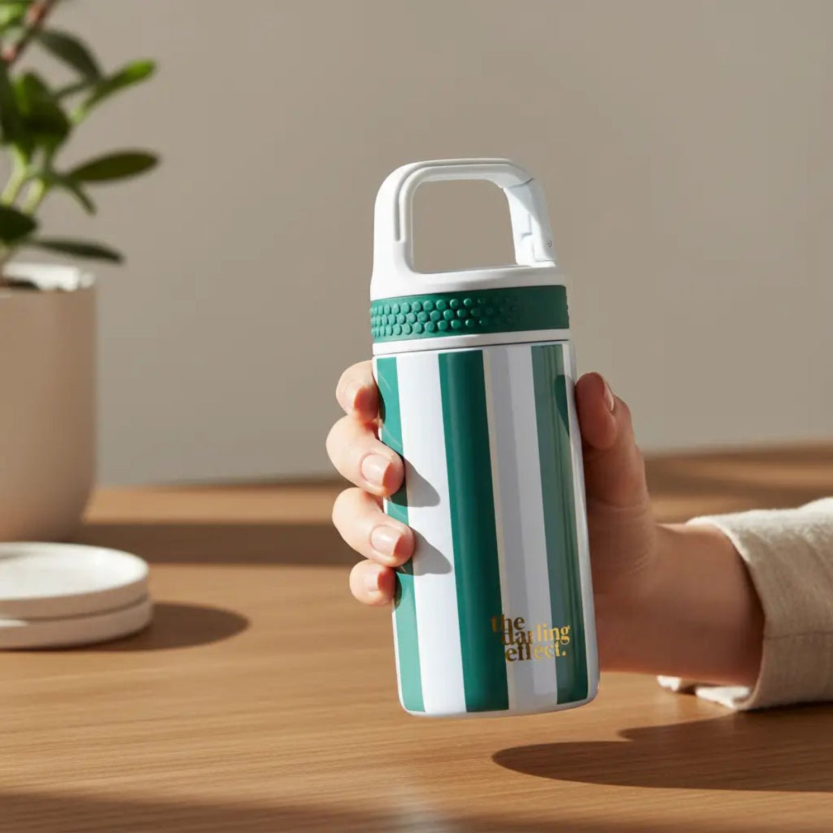 6 oz Lil' Bitty Bottle–Sicily Stripes Teal - Twirls + Twigs