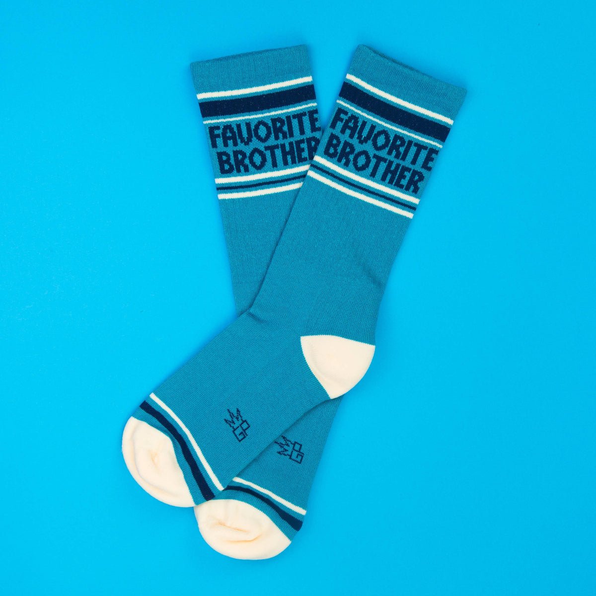 Favorite Brother Gym Crew Socks - Twirls + Twigs