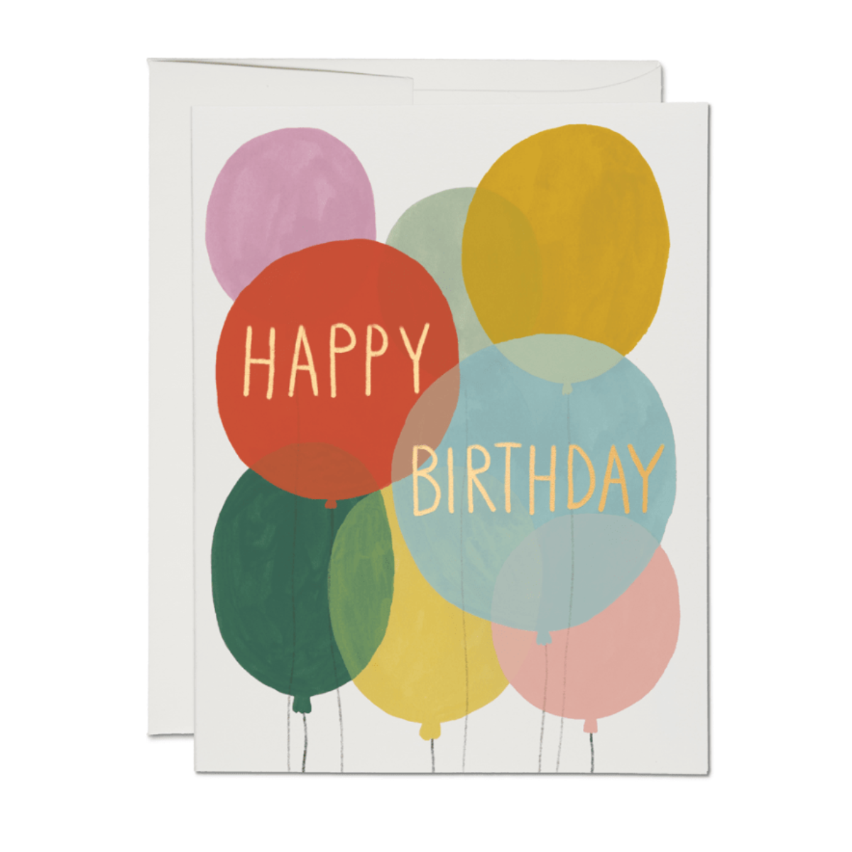 Birthday Balloons Greeting Card - Twirls + Twigs