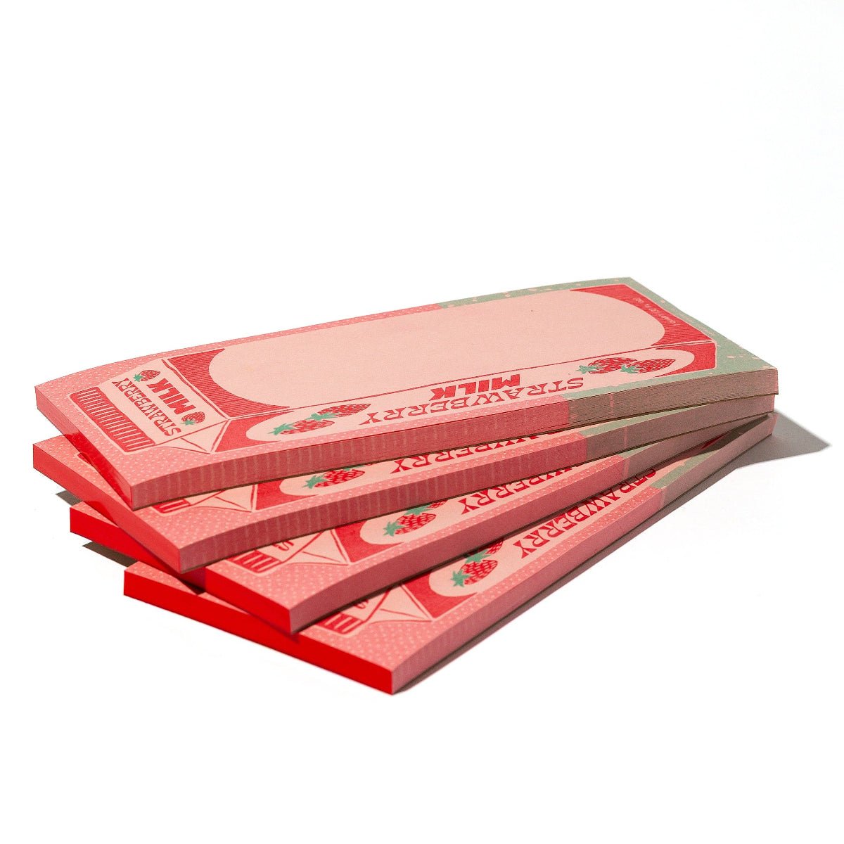Strawberry Milk - Risograph Notepad - Twirls + Twigs