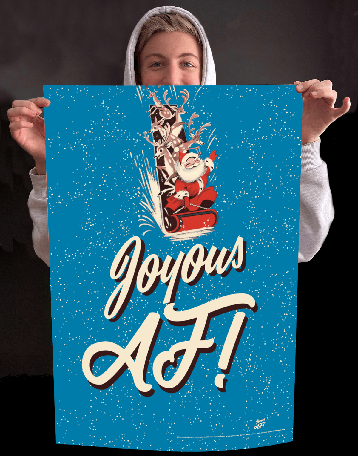 JOYOUS AF SANTA Giftwrap - 2 Rolls - Twirls + Twigs
