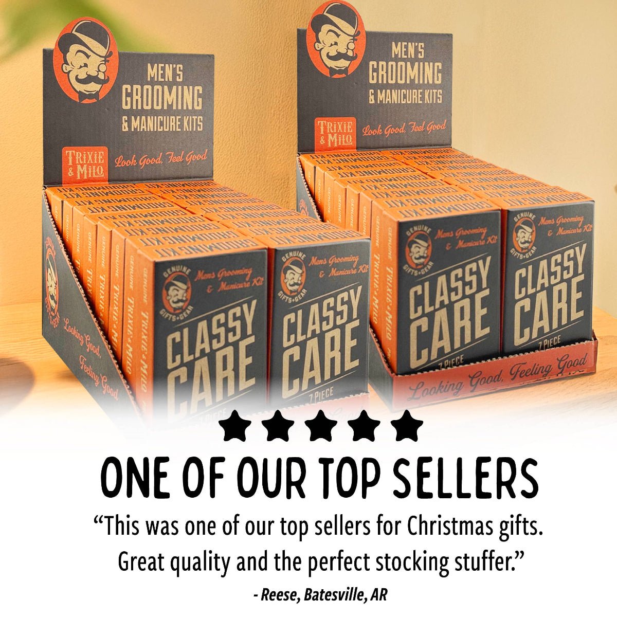 Classy Care Men’s Grooming Kit – (18pk), Lifestyle - Twirls + Twigs