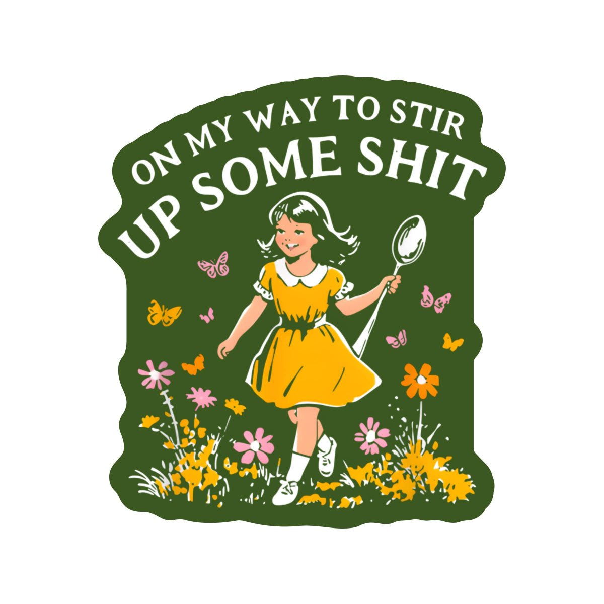 Funny Swear Flower Nature Shit Vinyl Sticker - Twirls + Twigs
