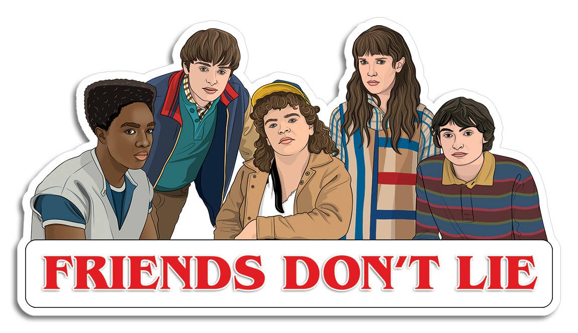 Stranger Friends Don't Lie Die Cut Sticker - Twirls + Twigs