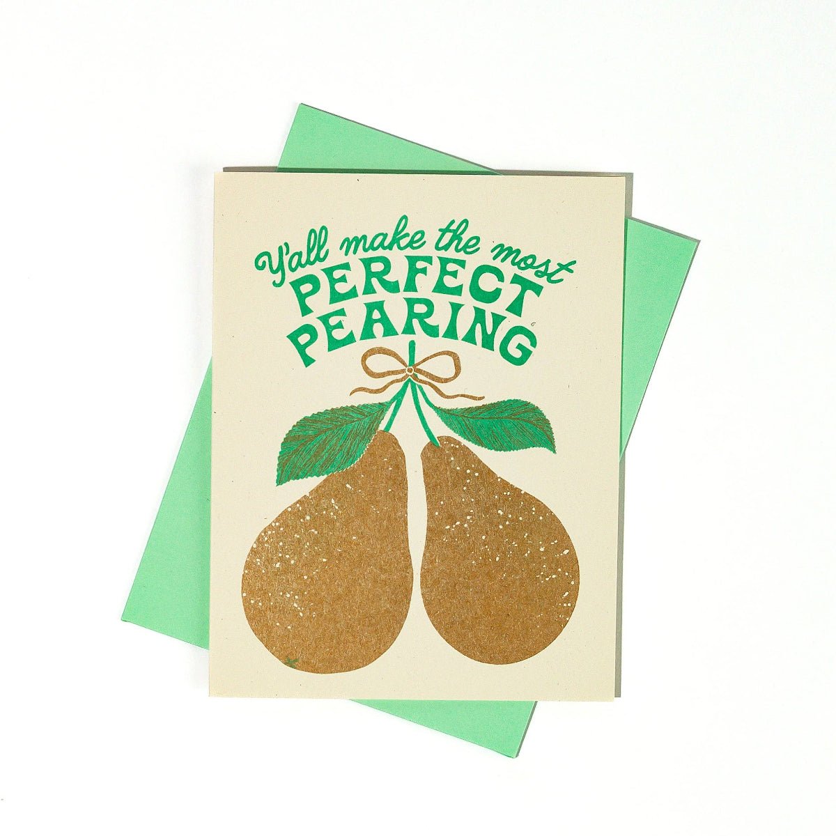 Perfect Pearing - Risograph Wedding Card - Twirls + Twigs