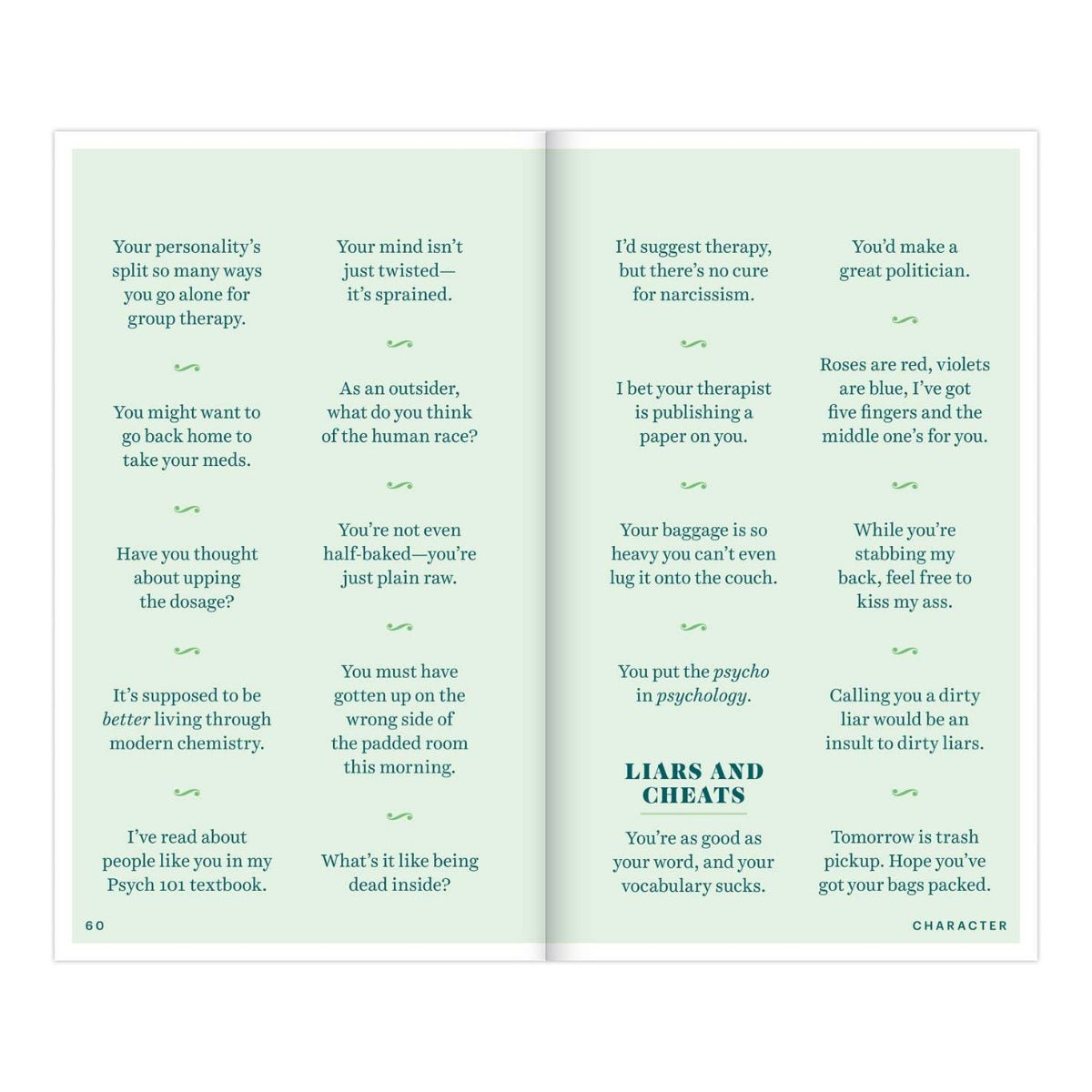 Insults & Comebacks Lines for All Occasions: Trade Paperback - Twirls + Twigs