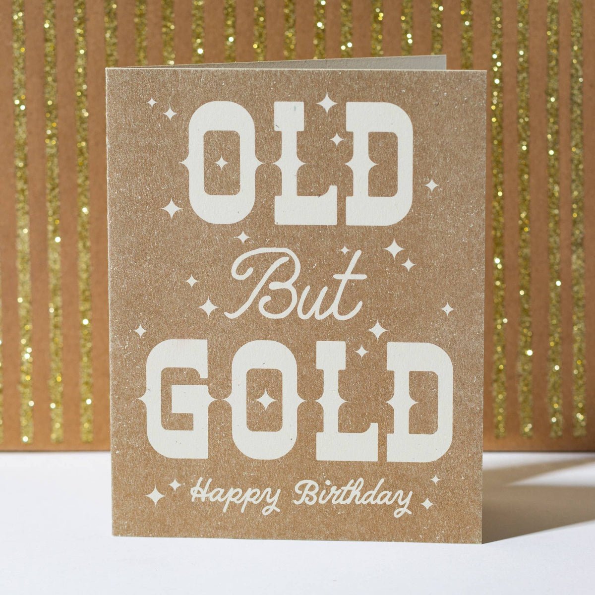 Old But Gold - Risograph Birthday Card - Twirls + Twigs