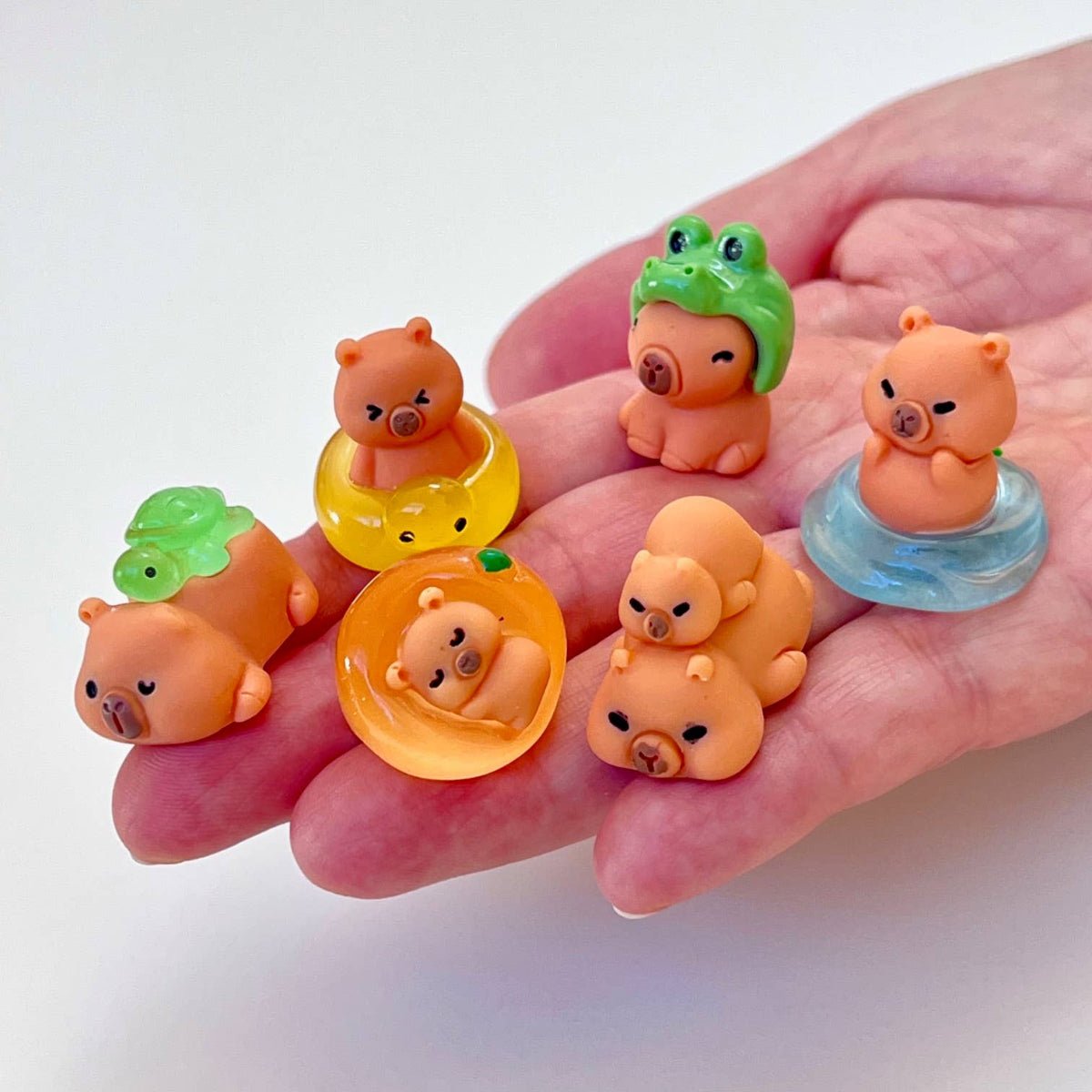 Cute Capybara Miniature Figurines - Twirls + Twigs