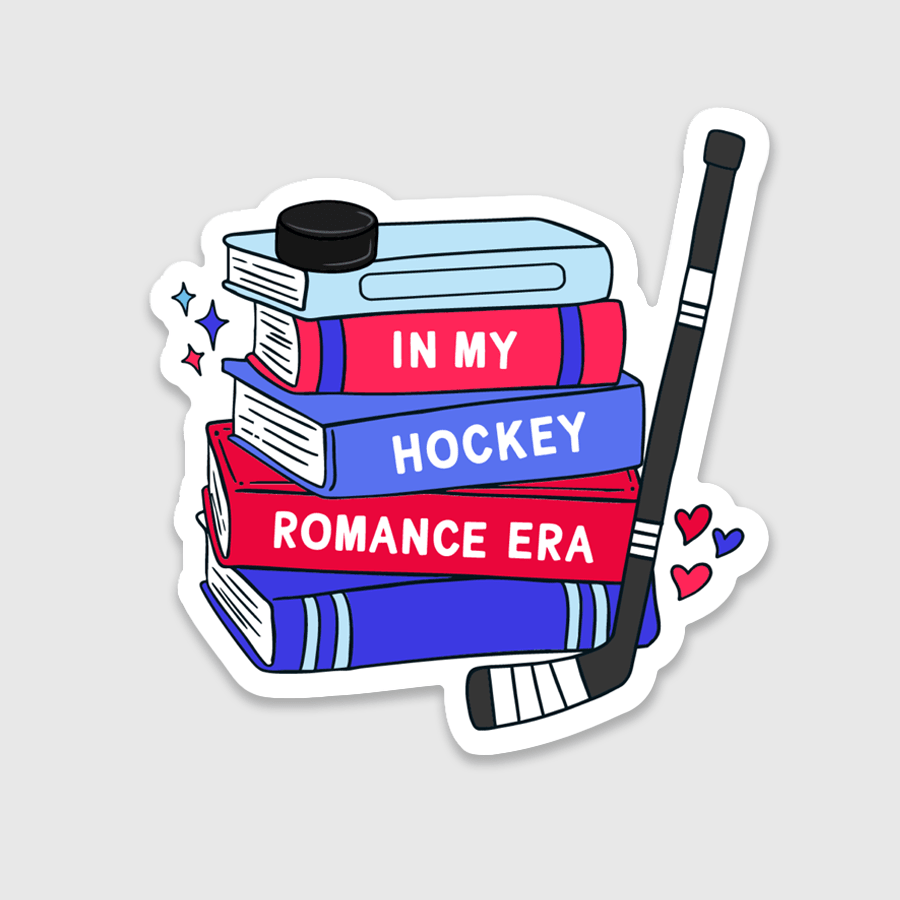 In My Hockey Romance Books Sticker - Twirls + Twigs