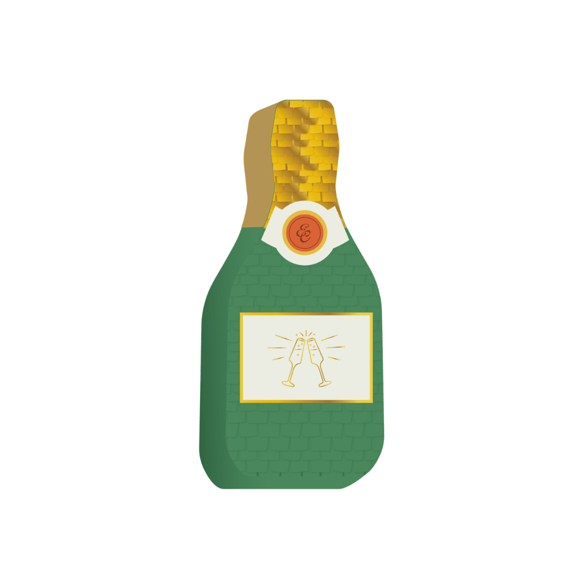 Champagne Bottle Mini Pinata - Twirls + Twigs