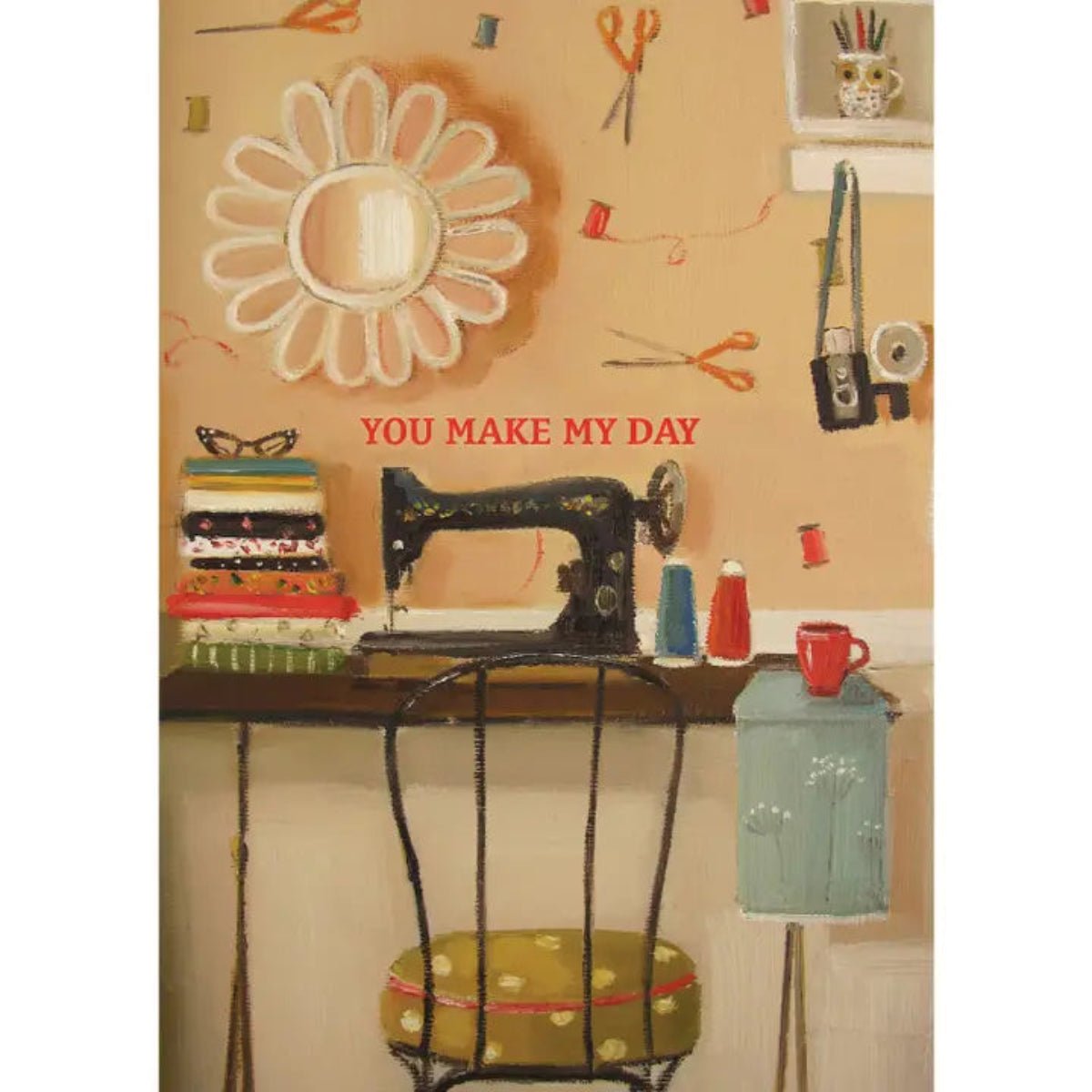 Sewing Machine Card - Twirls + Twigs