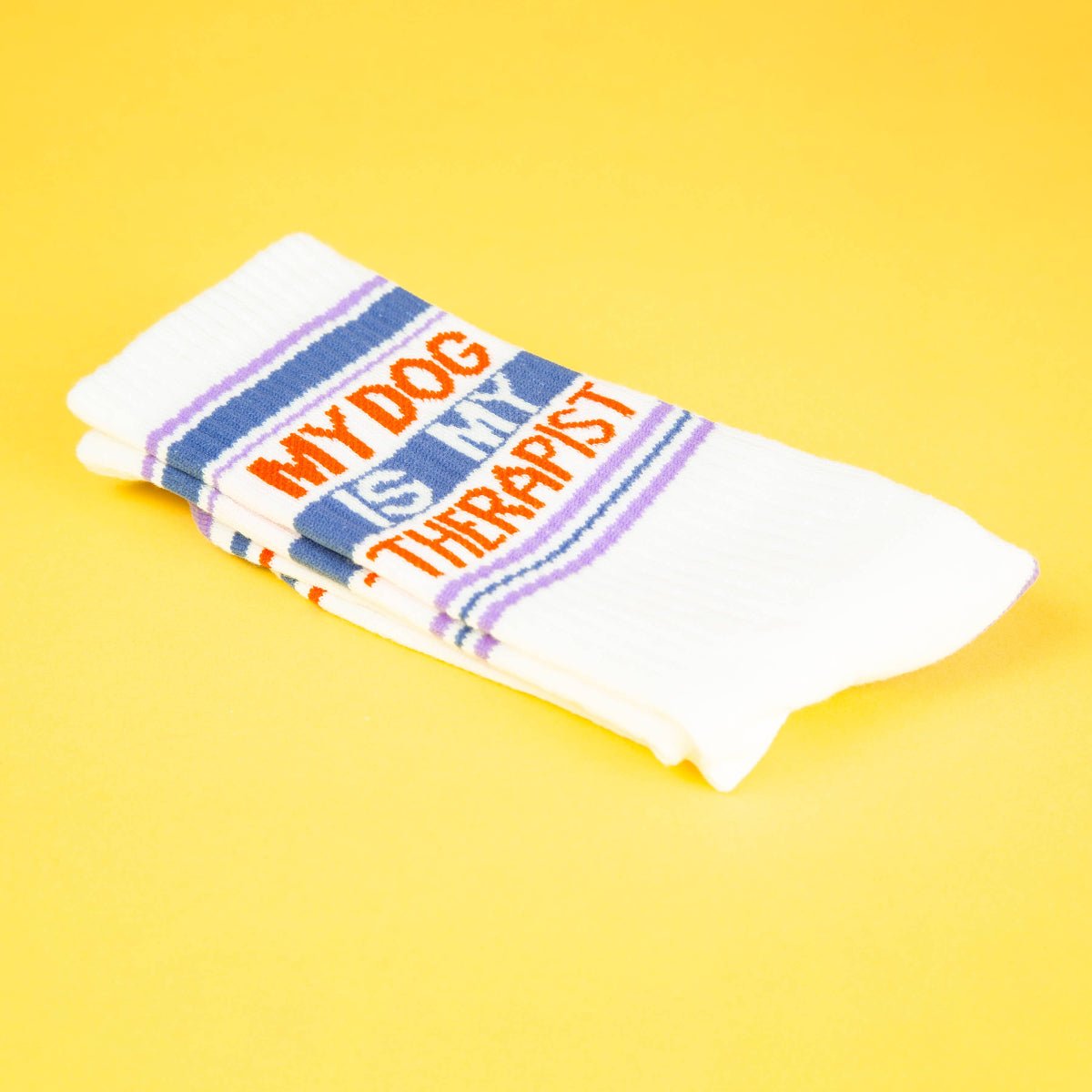 My Dog Is My Therapist Gym Crew Socks - Twirls + Twigs