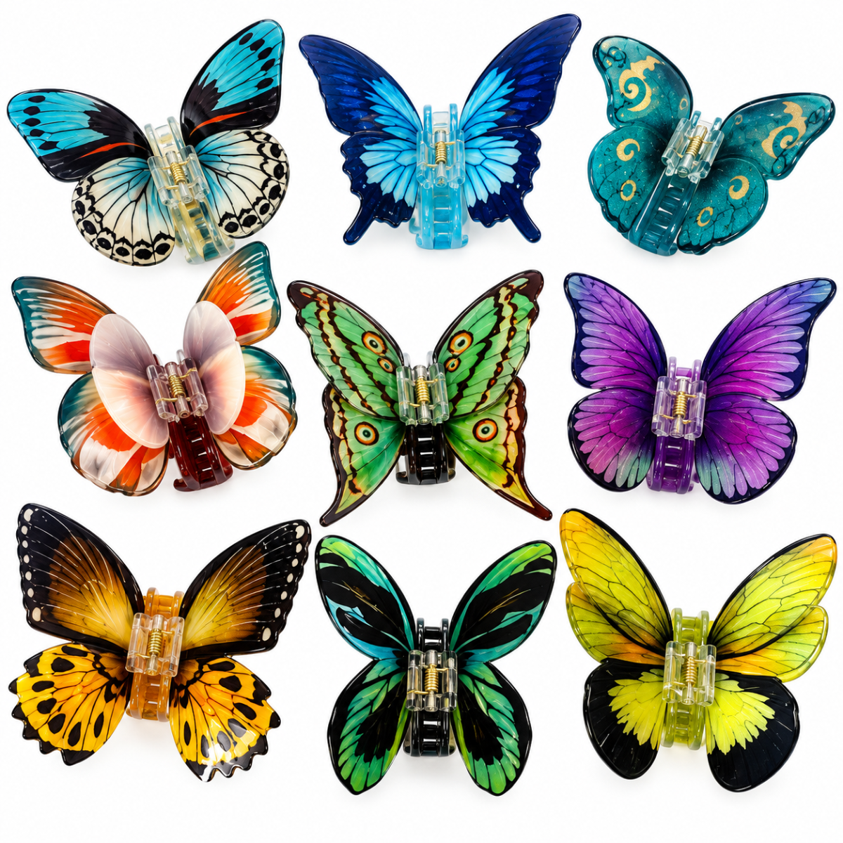 Handpainted Butterfly Clips - Twirls + Twigs