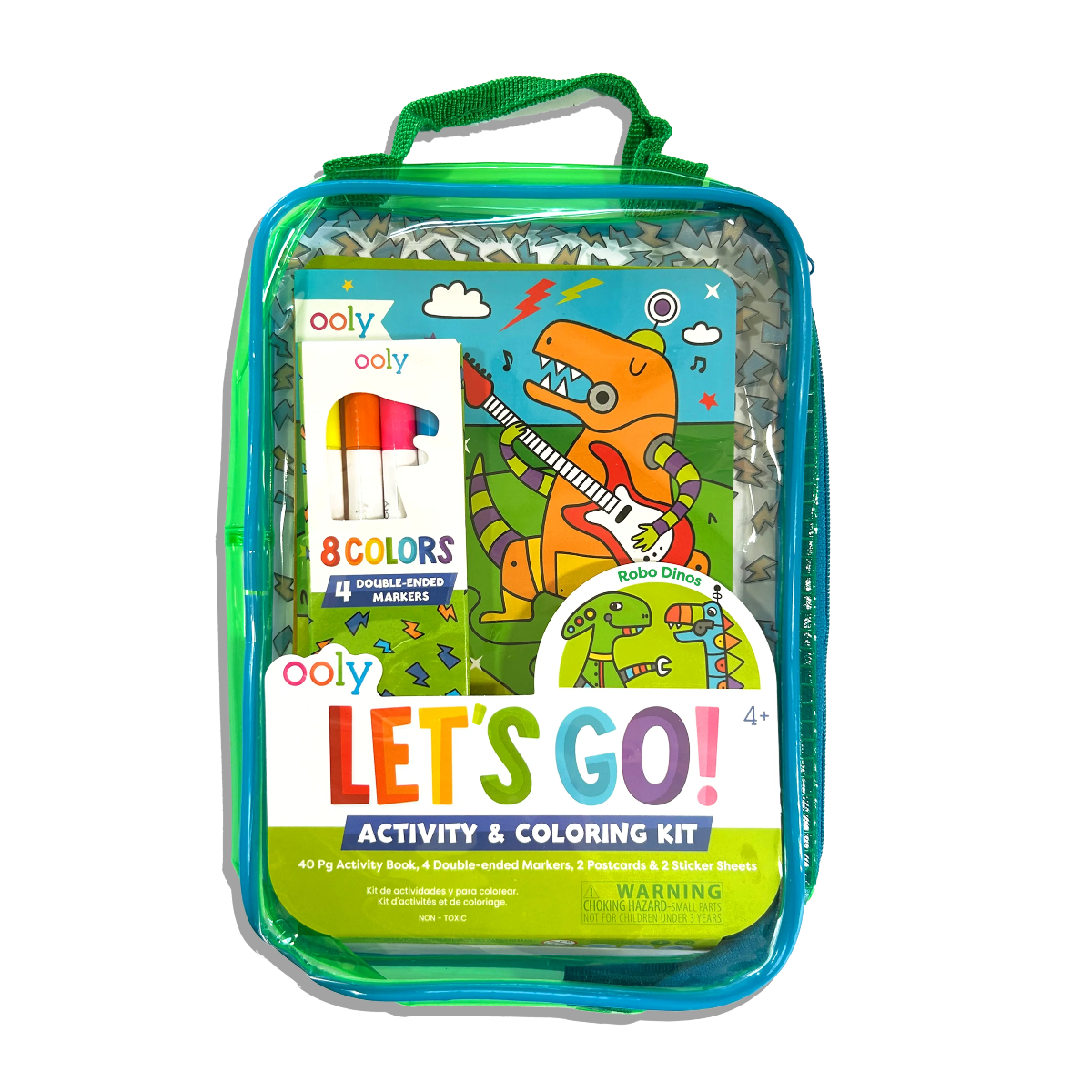 Let's Go!: Activity & Coloring Kit - Robo Dinos - Twirls + Twigs
