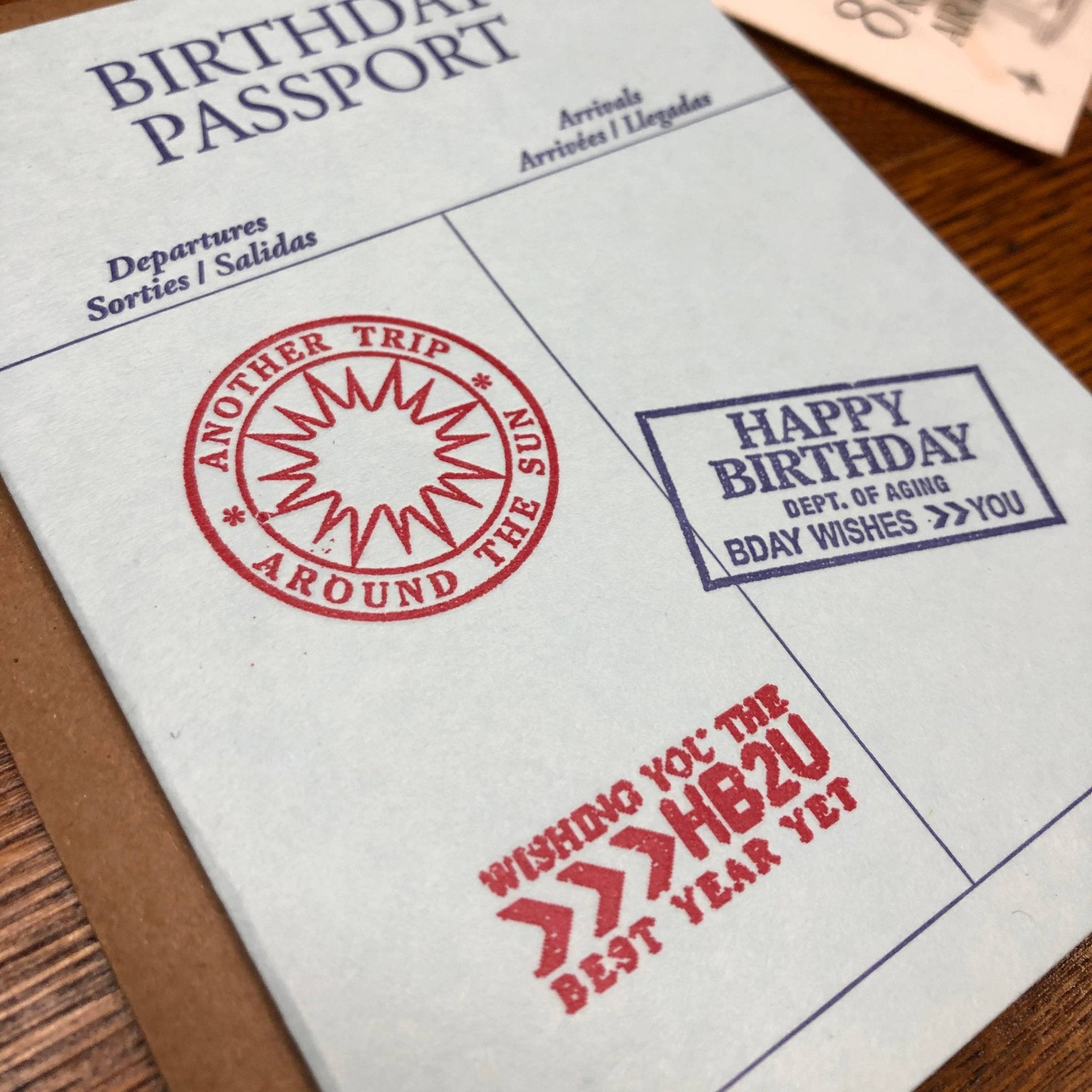 Birthday Passport Card - Twirls + Twigs