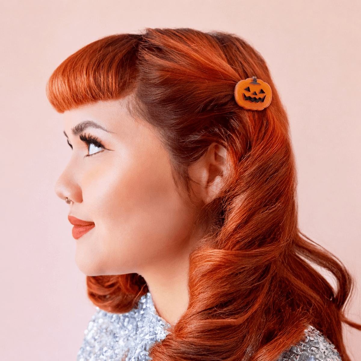 Hey Pumpkin! Mini Pumpkin Hair Clip | Halloween - Twirls + Twigs