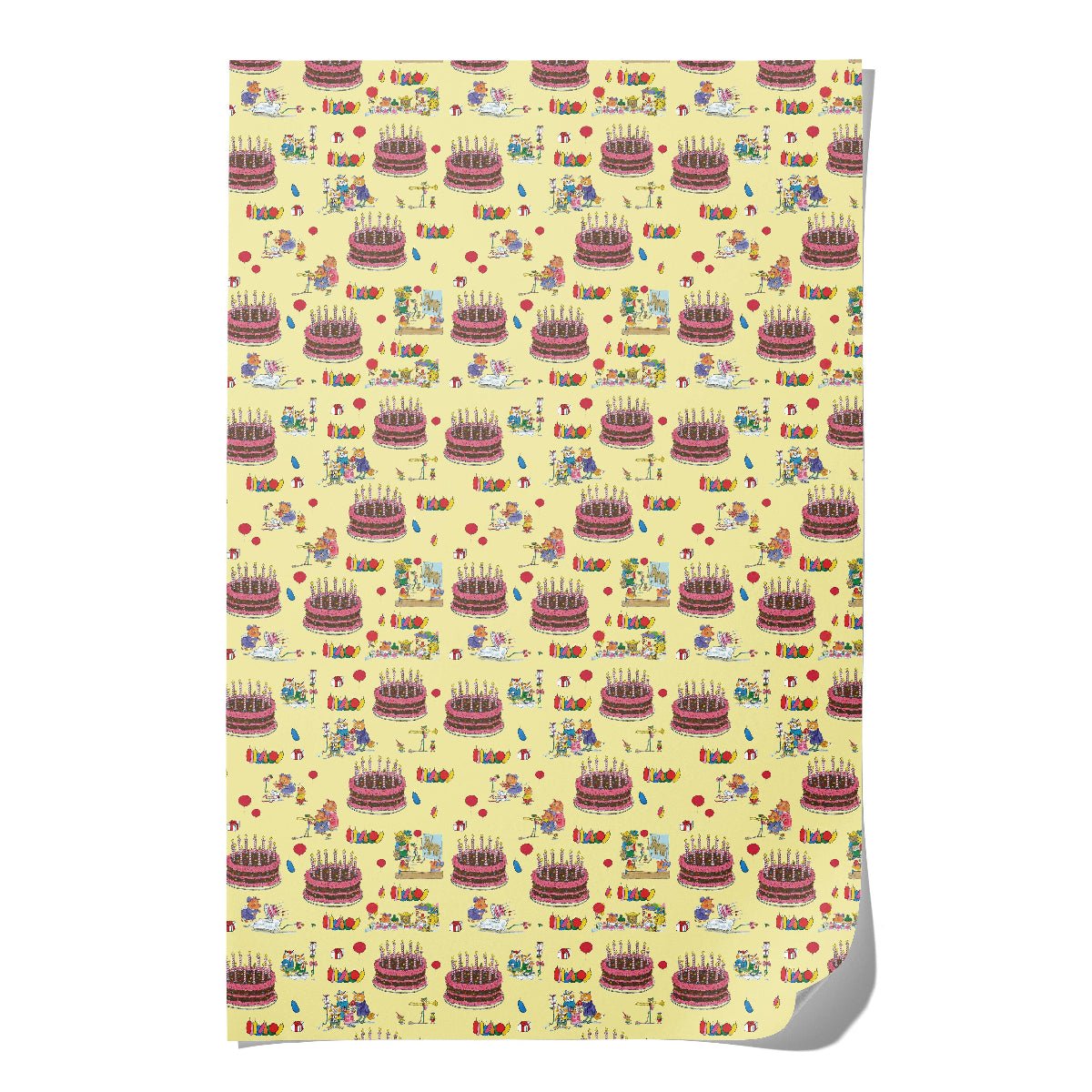 Richard Scarry Dolly Pig Birthday Wrapping Paper: Roll of 3 Sheets - Twirls + Twigs