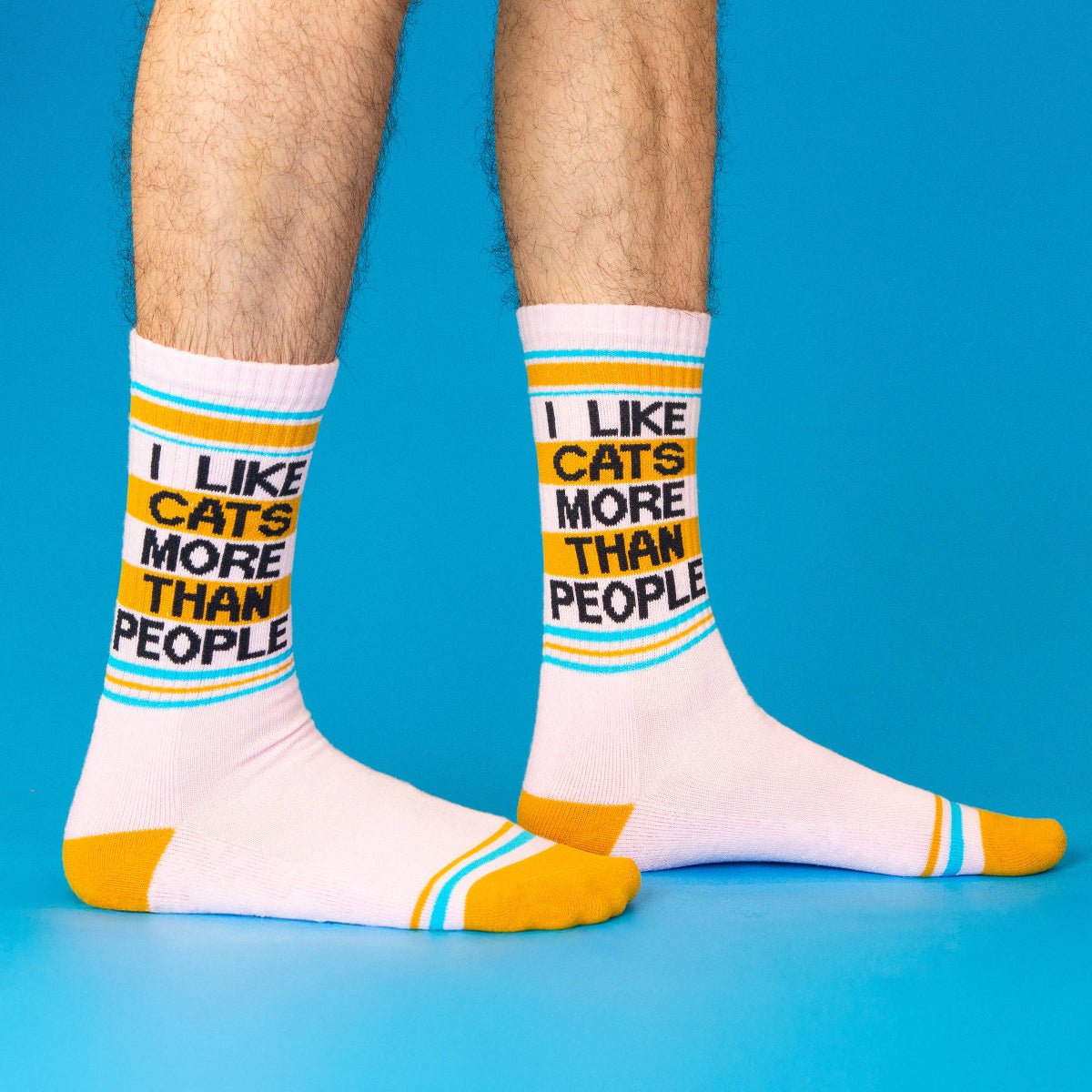 I Like Cats More Than People Gym Crew Socks - Twirls + Twigs