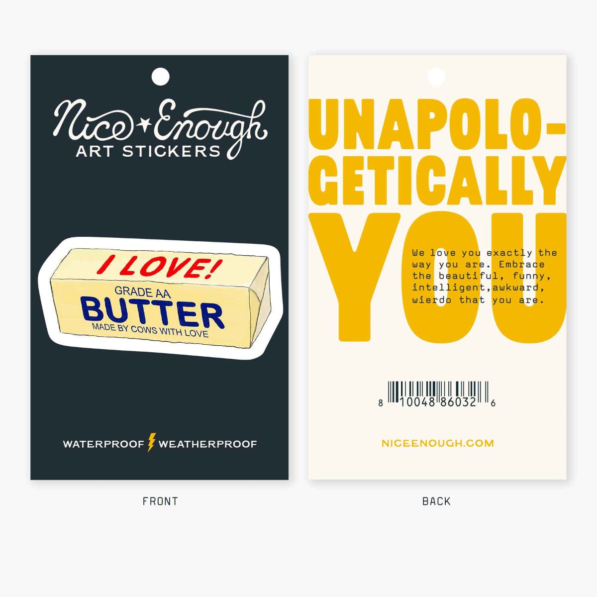 Butter - 3" Art Sticker - Twirls + Twigs