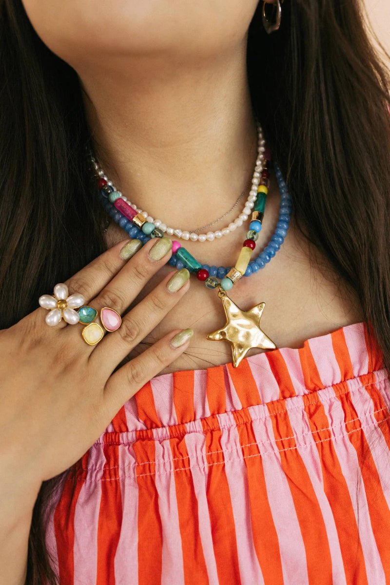 Star Beaded Necklace - Twirls + Twigs