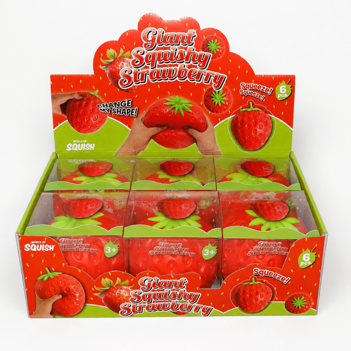5" Giant Squishy Strawberry - World of Squish - Twirls + Twigs