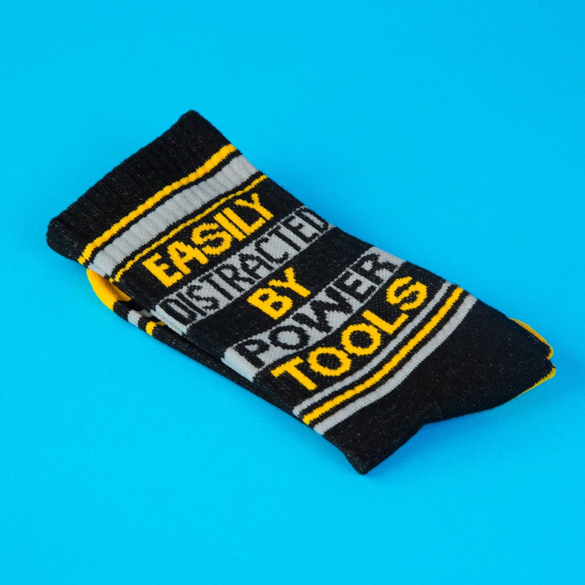 Easily Distracted By Power Tools Gym Crew Socks - Twirls + Twigs