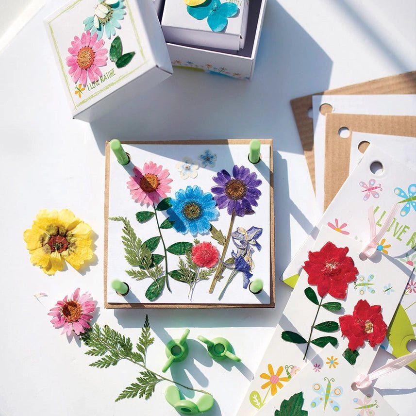 Green Creativity - Pressed Flower Art - Twirls + Twigs