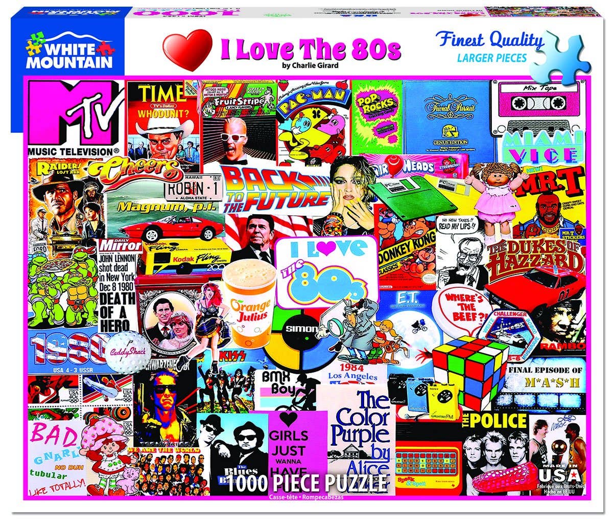 I Love The 1980'S (1525pz) - 1000 Piece Jigsaw Puzzle - Twirls + Twigs