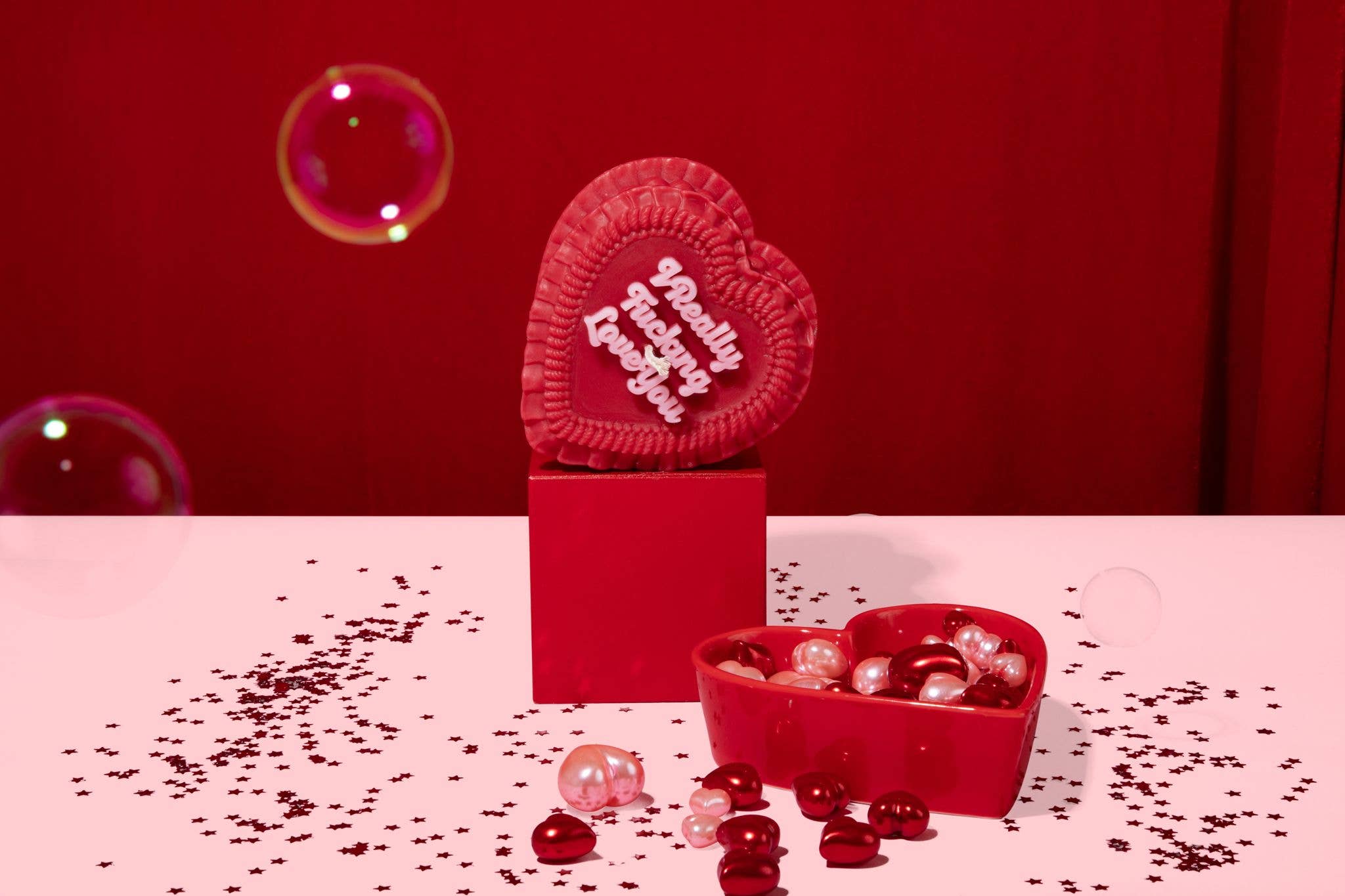 I Really Fucking Love You Heart Candle - Twirls + Twigs