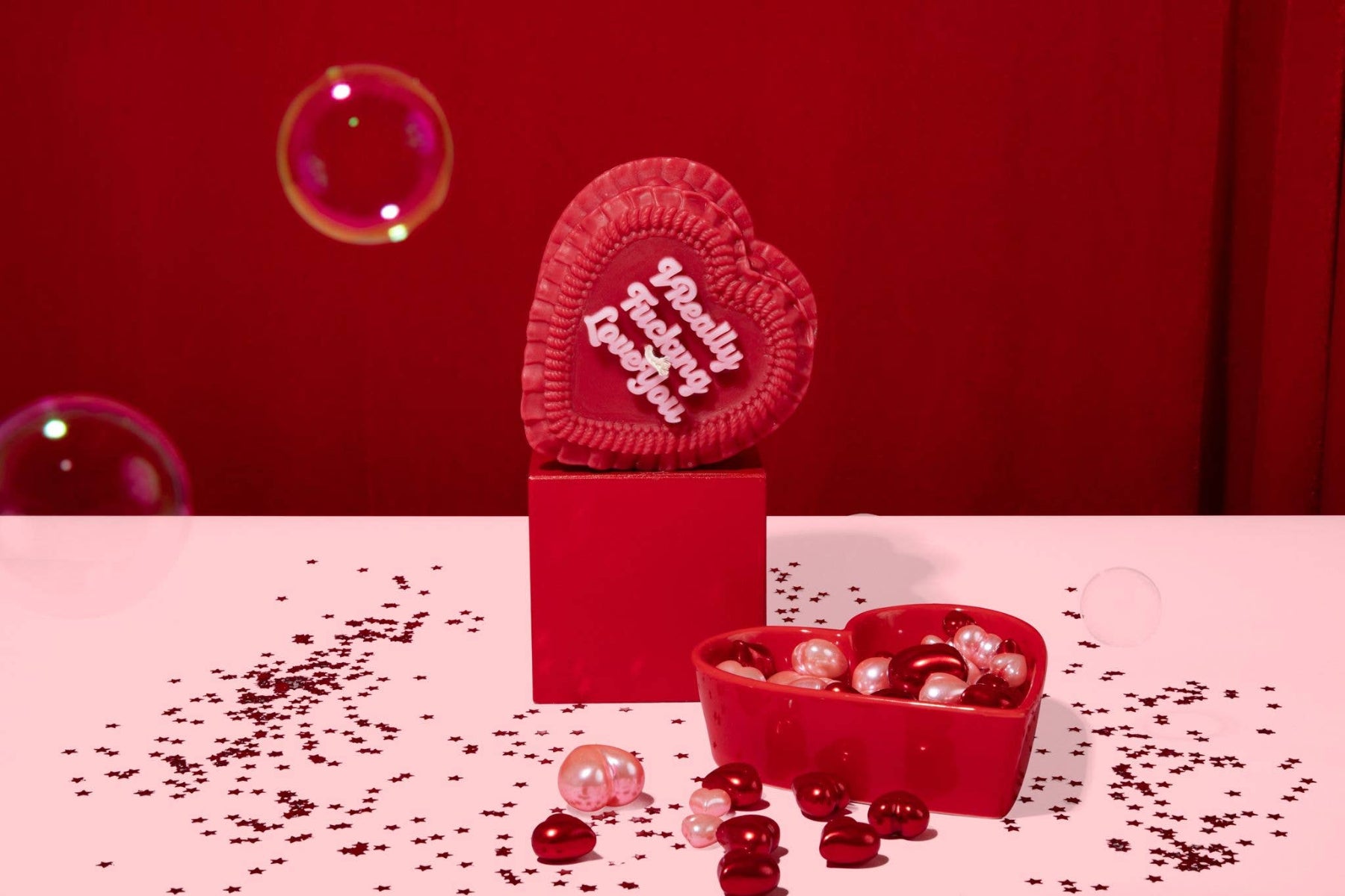 I Really Fucking Love You Heart Candle - Twirls + Twigs