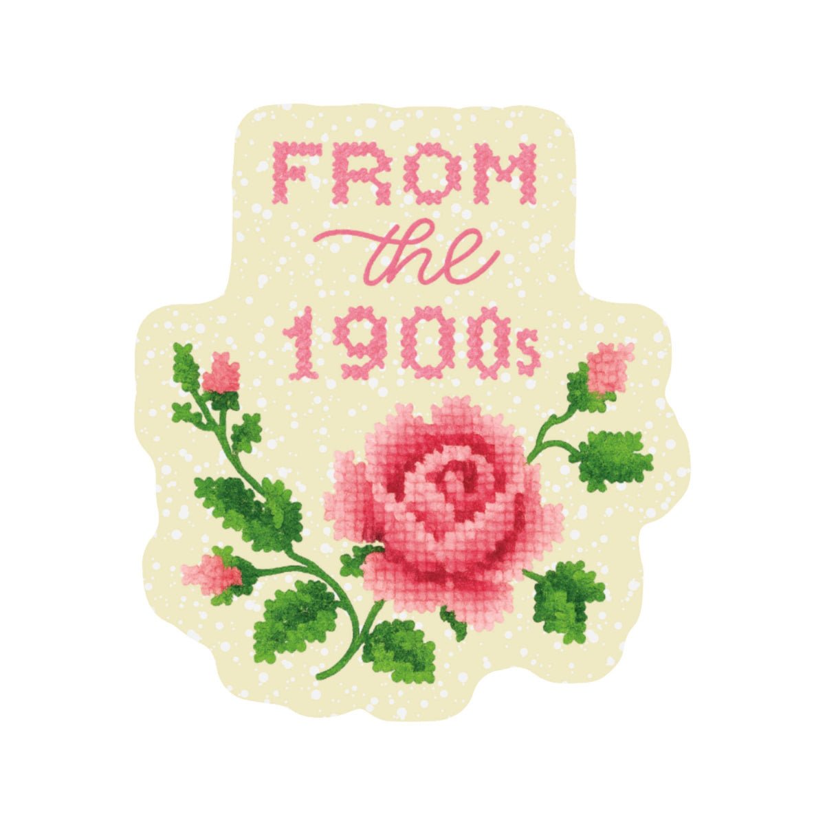 Funny Clever 1900 Cross Stitch High Quality Vinyl Sticker - Twirls + Twigs