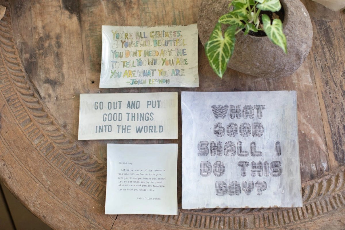 Good Things Rectangle Decoupage Plate - Twirls + Twigs
