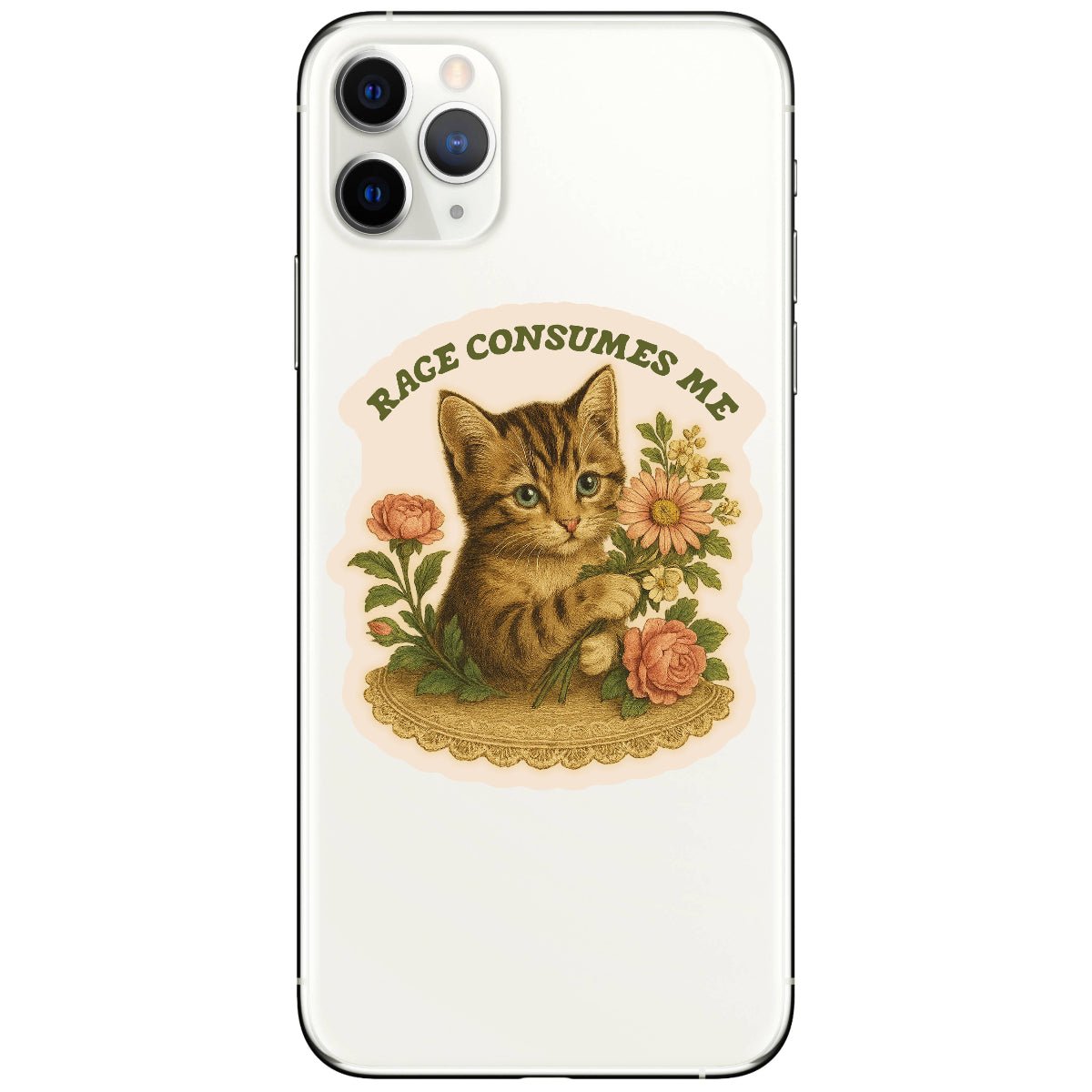 Feisty Kitty Cat Sarcastic Cute High Quality Vinyl Sticker - Twirls + Twigs