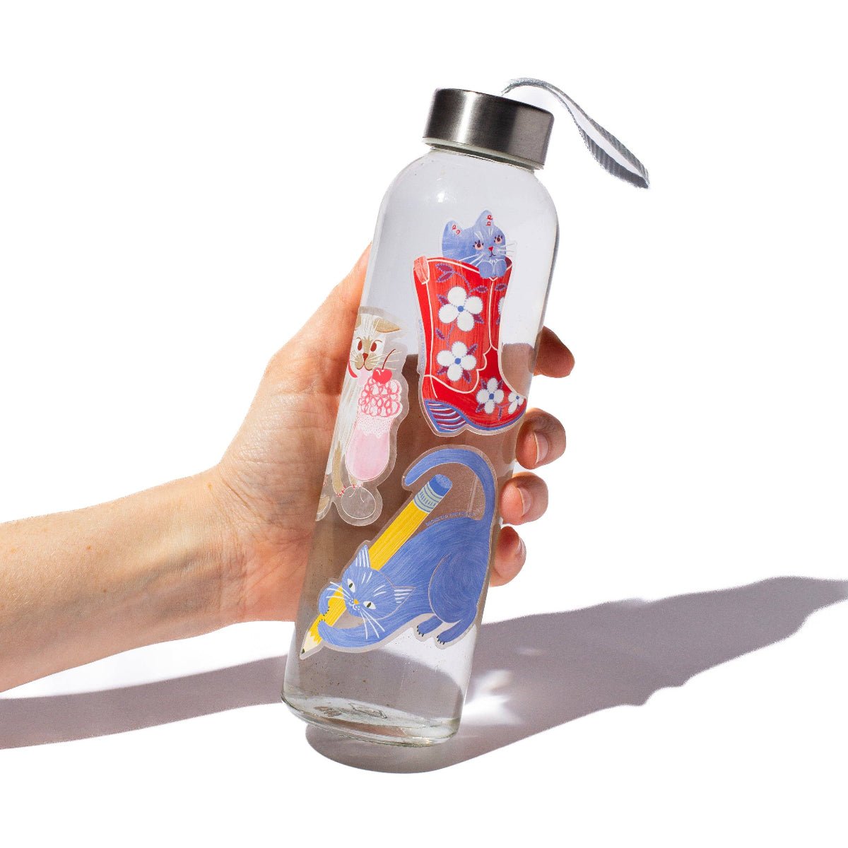 Milkshake Cat - Clear Sticker - Twirls + Twigs