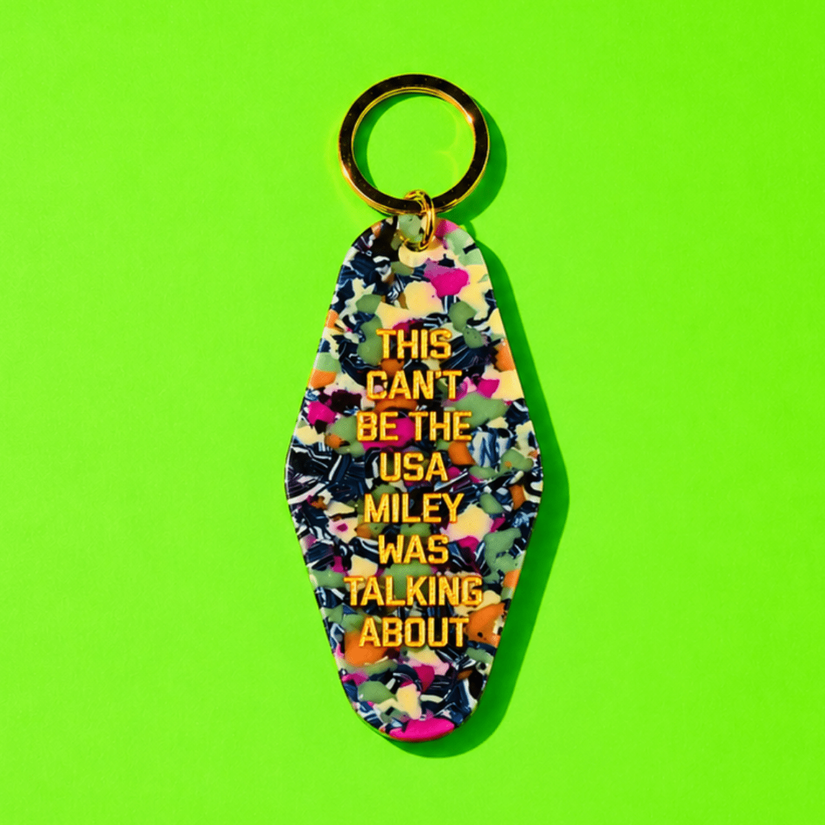 This Can't Be the USA Miley was Talking About Keychain - Twirls + Twigs