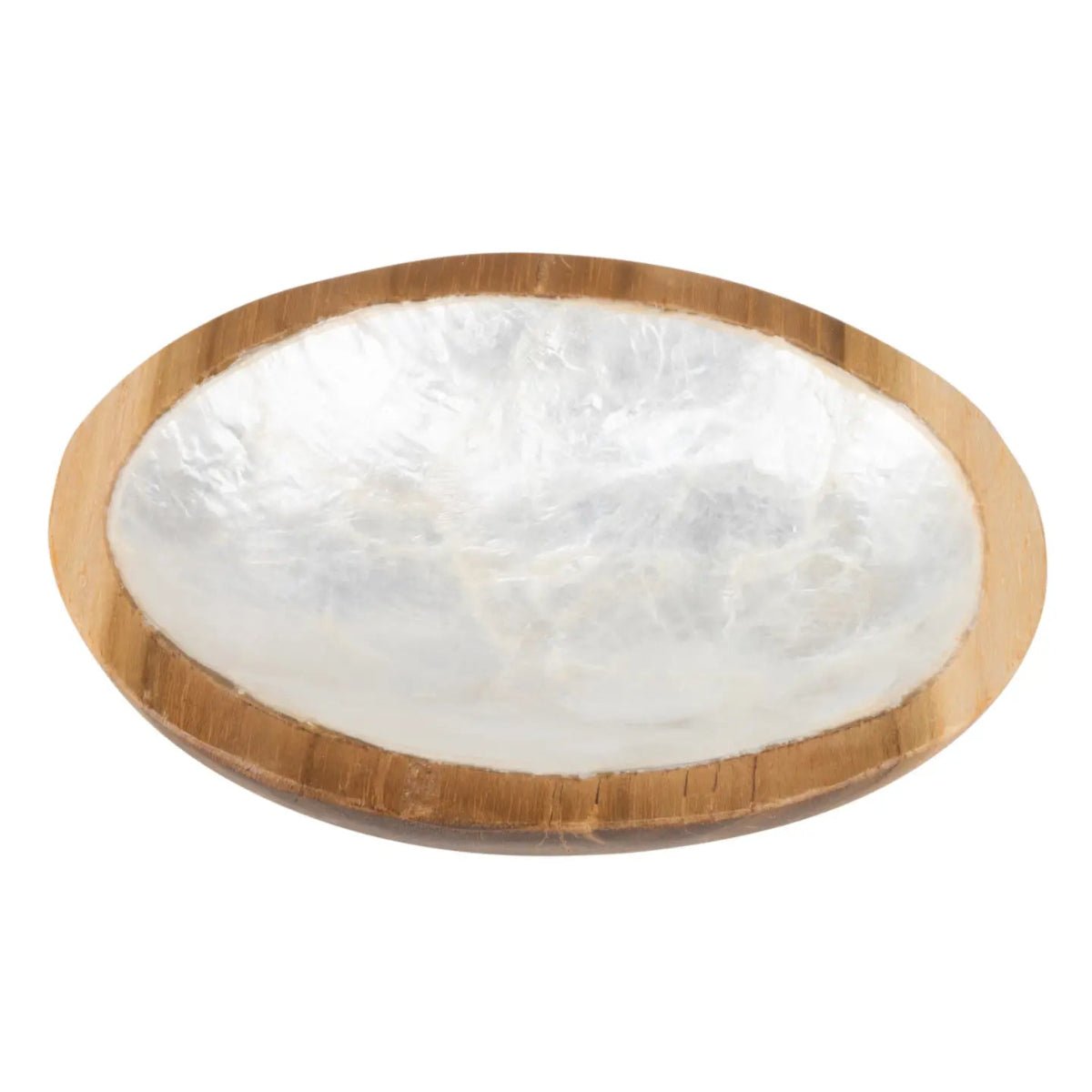 Teak and Shell - Small Oval Dish - Twirls + Twigs