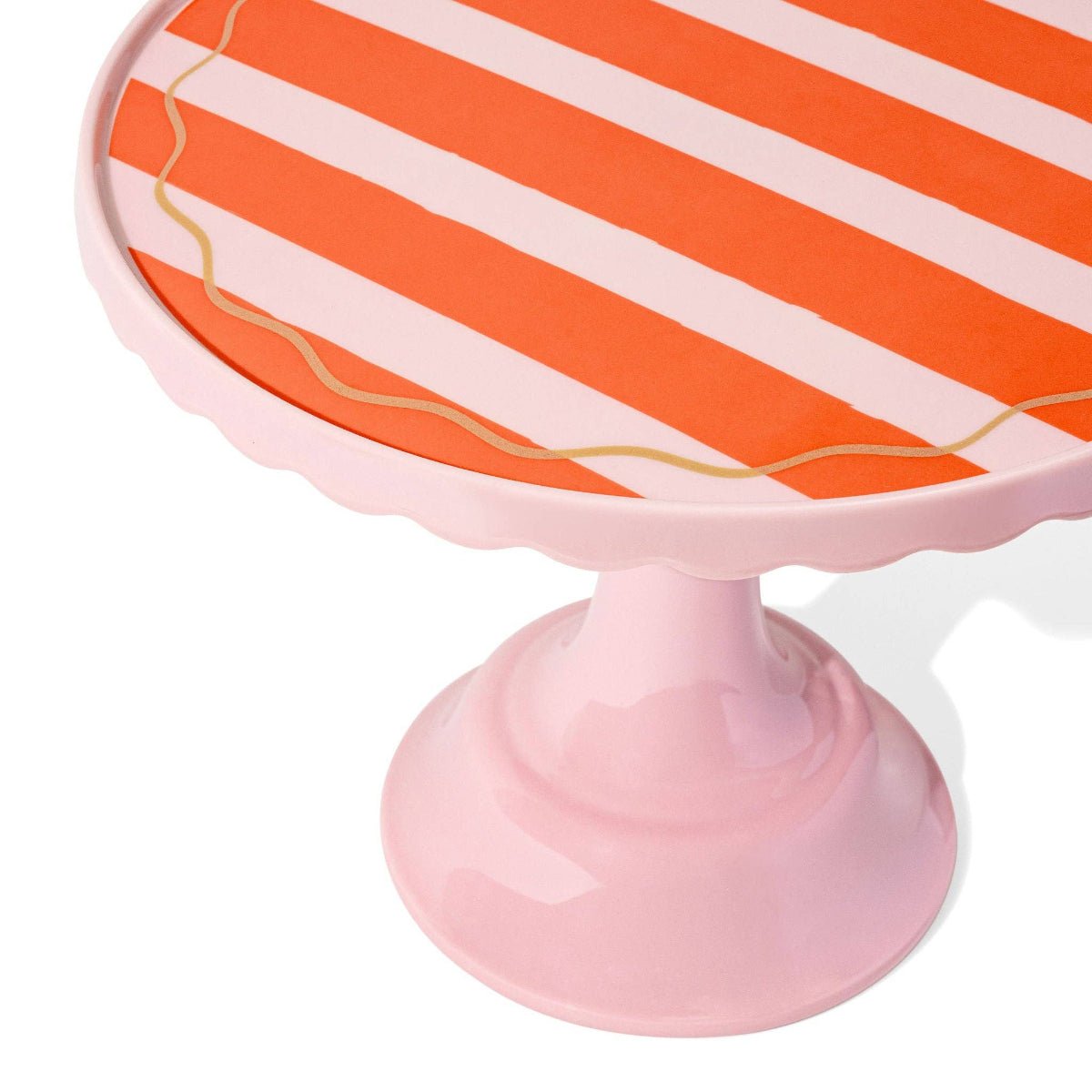 Scalloped Cake Stand: Pink - Twirls + Twigs