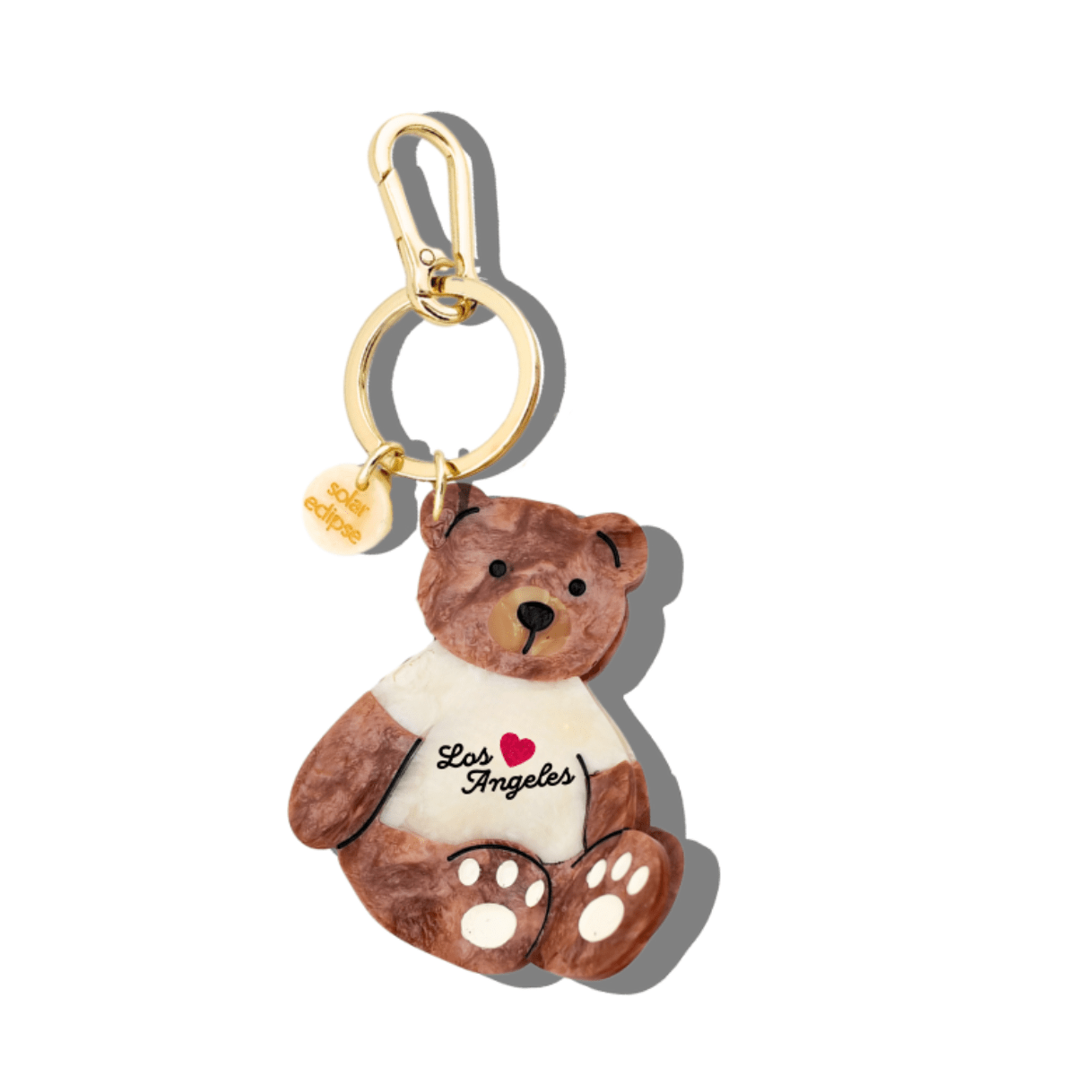 Hand-painted Los Angeles Teddy Bag Charm + Keychain | Eco-Friendly - Twirls + Twigs