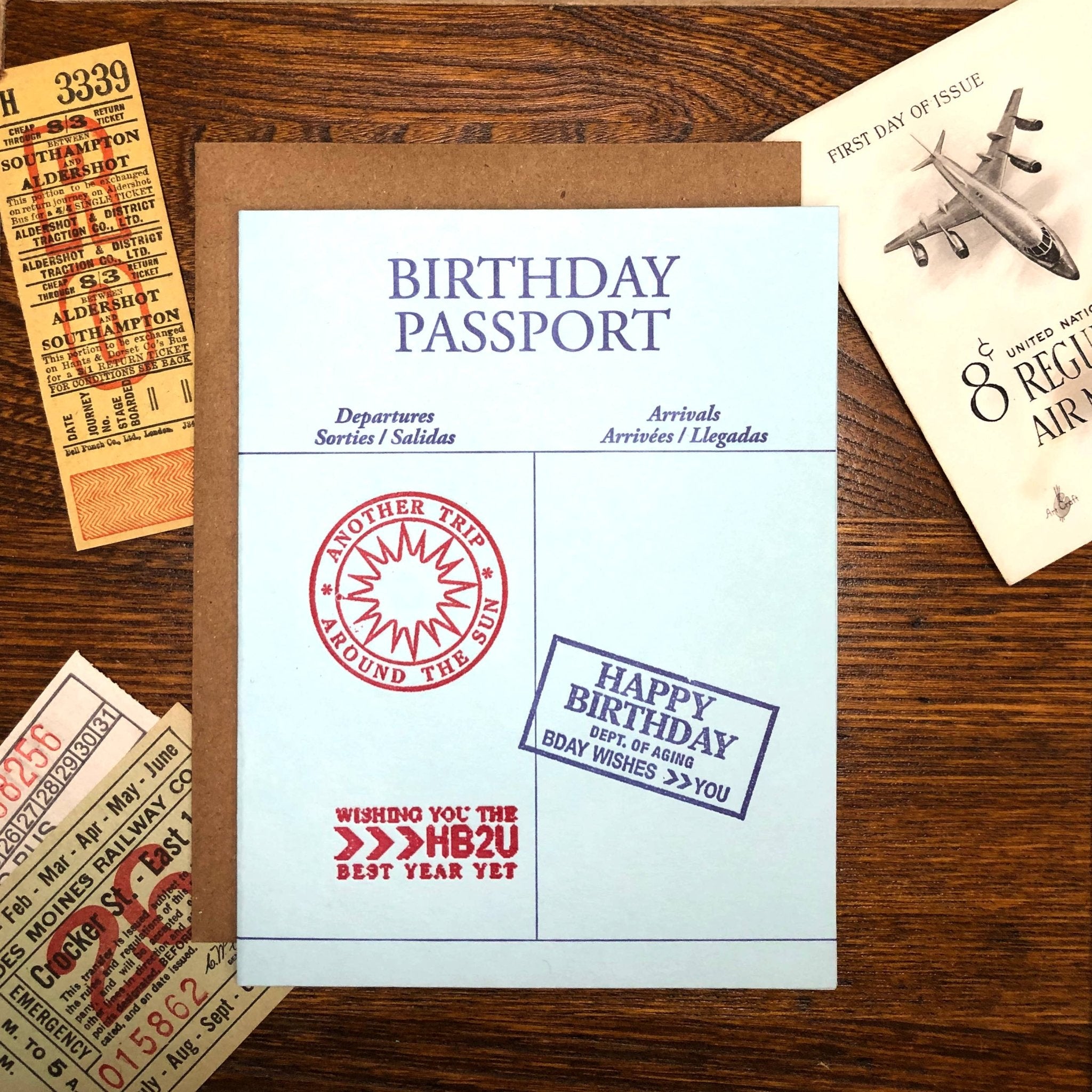 Birthday Passport Card - Twirls + Twigs
