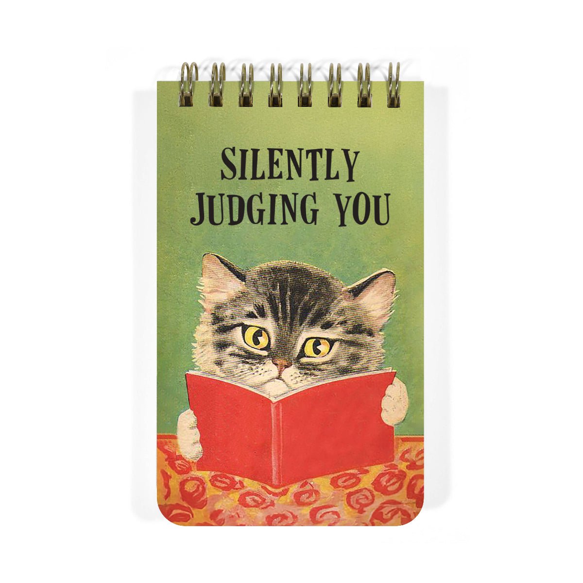 Silently Judging You - Funny 3x5 Spiral Memo Notepad - Twirls + Twigs