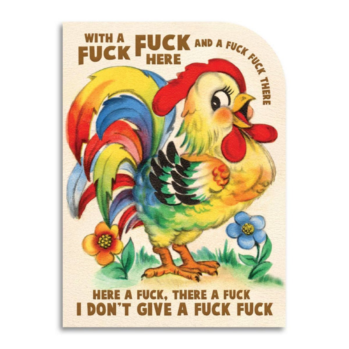 With a Fuck Fuck Here - Old MacDonald Greeting Card - Twirls + Twigs