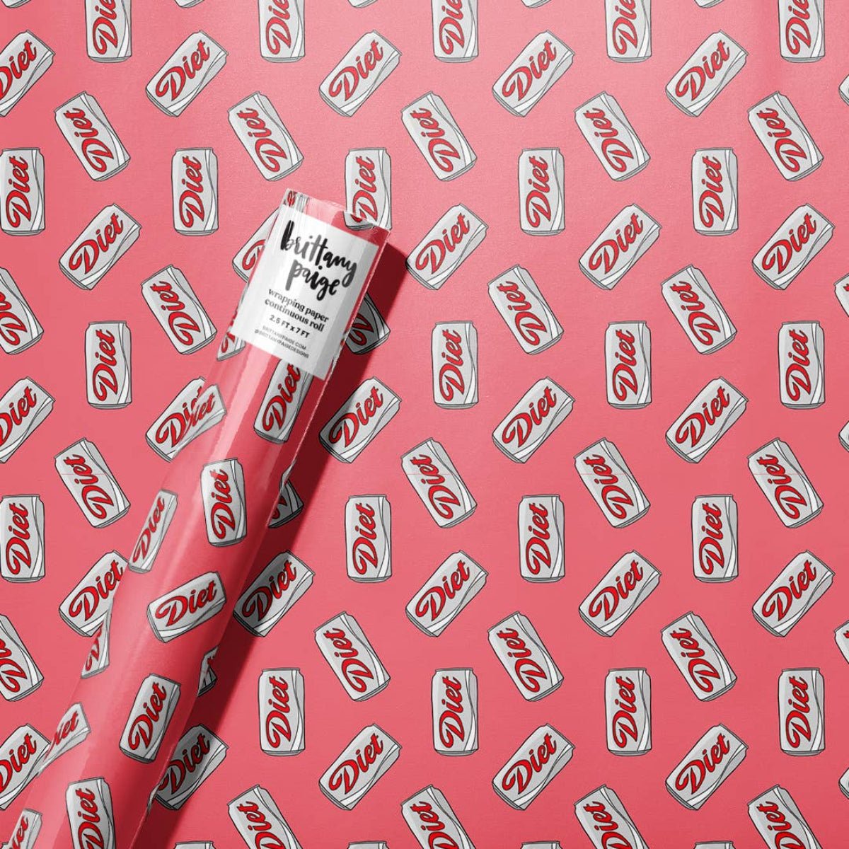 Diet Soda Can Wrapping Paper Roll - Twirls + Twigs
